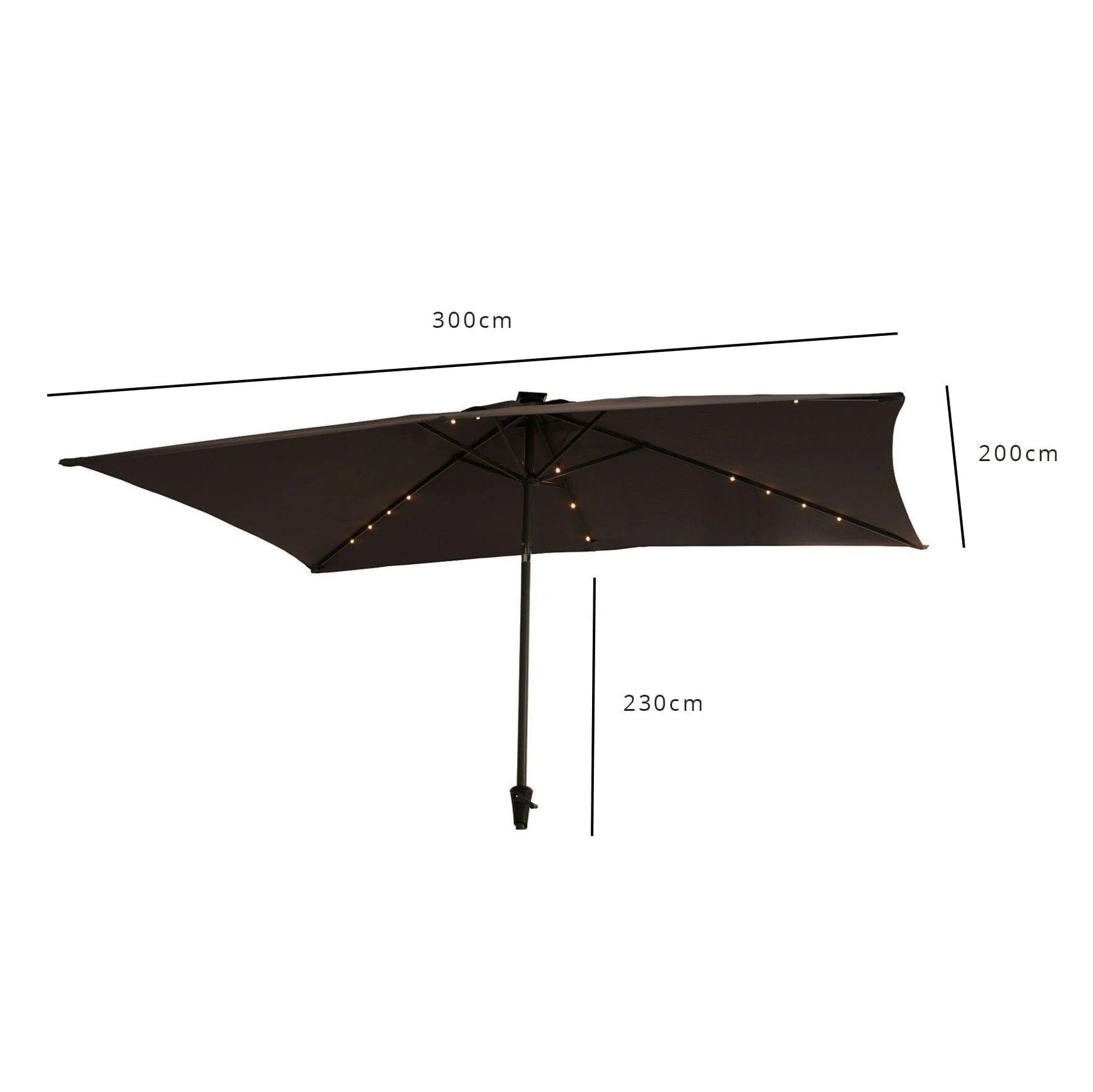 Cube 10 Seater Rattan Outdoor Dining Set with Grey LED Premium Parasol - Grey Weave Polywood Top - Image 10