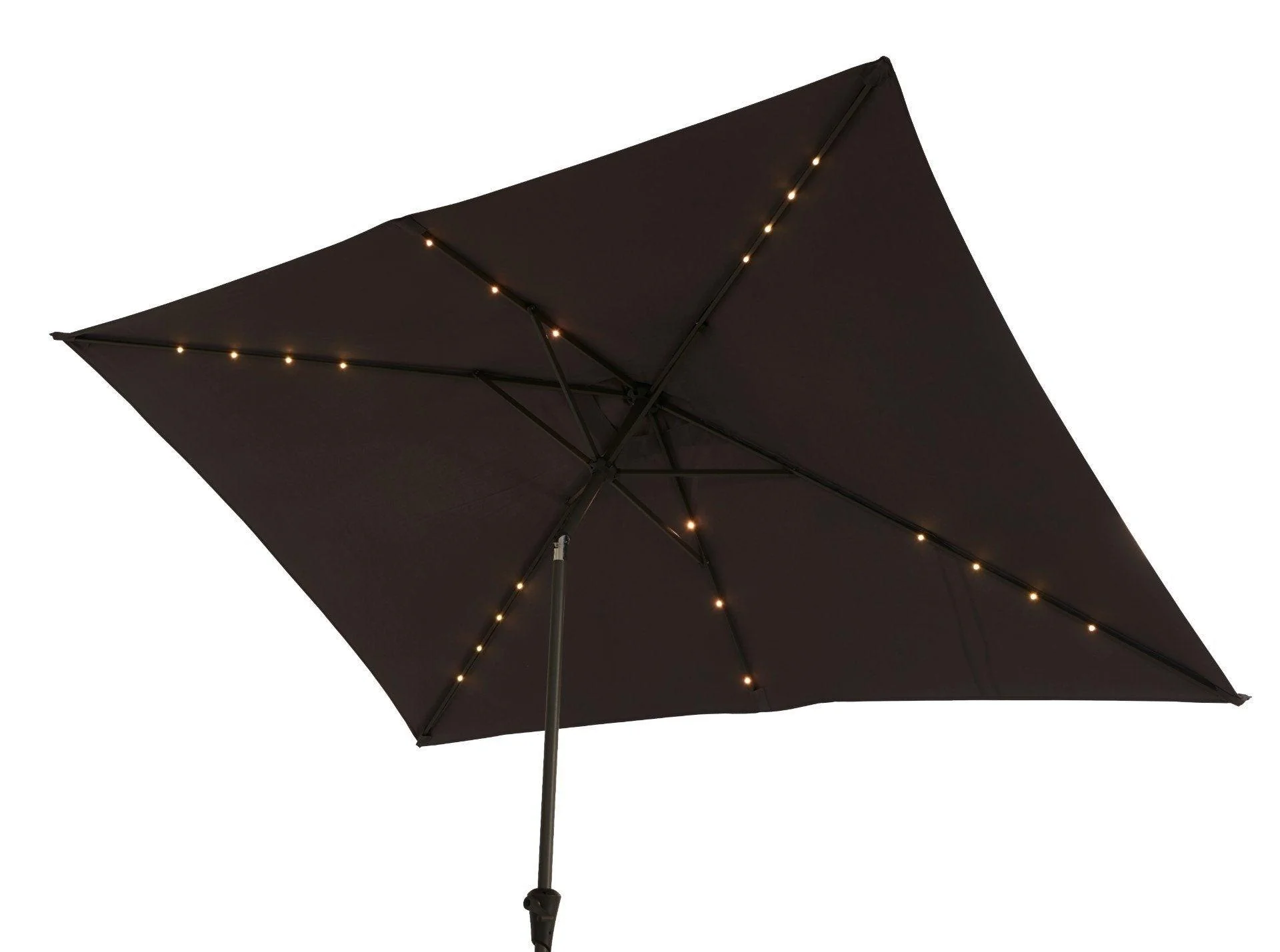 Cube 10 Seater Rattan Outdoor Dining Set with Grey LED Premium Parasol - Black Weave - Image 5