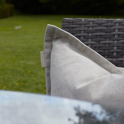 Kemble 2 Seater Rattan Garden Bistro Dining Set - Grey - Image 7