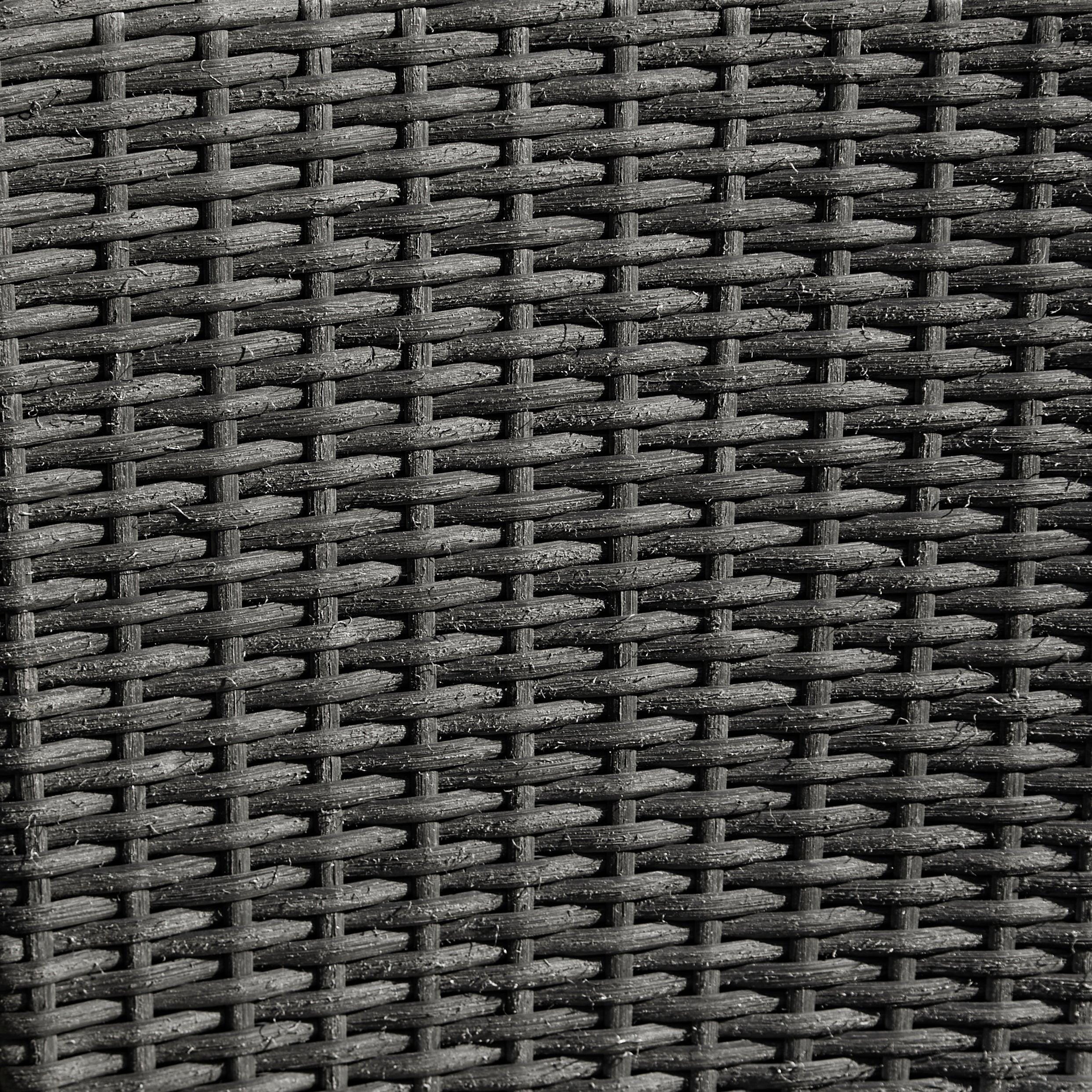 Kemble 2 Seater Rattan Garden Bistro Dining Set - Black - Image 10