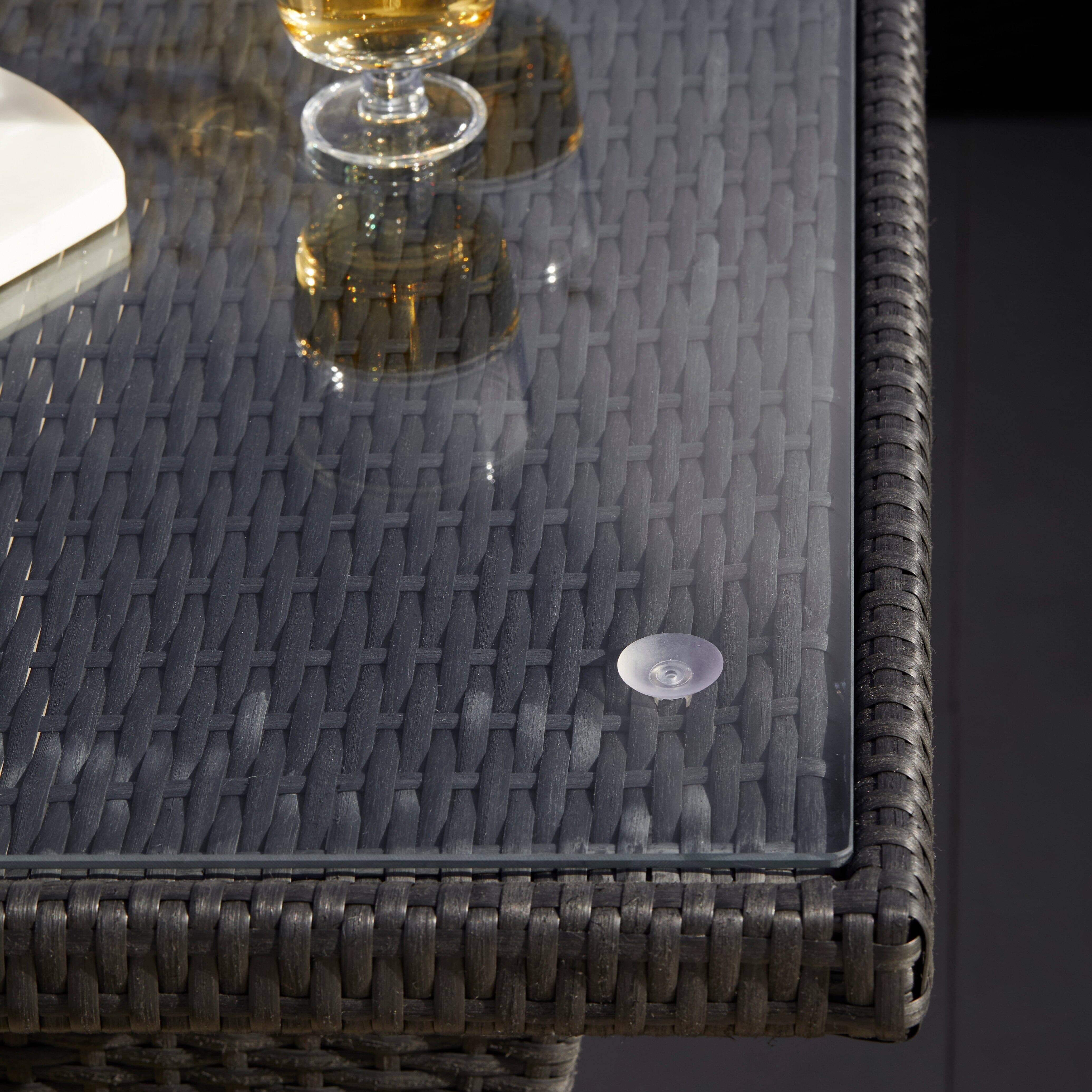 Aston 9 Seater Rattan Garden Corner Sofa Set - Black - Image 10