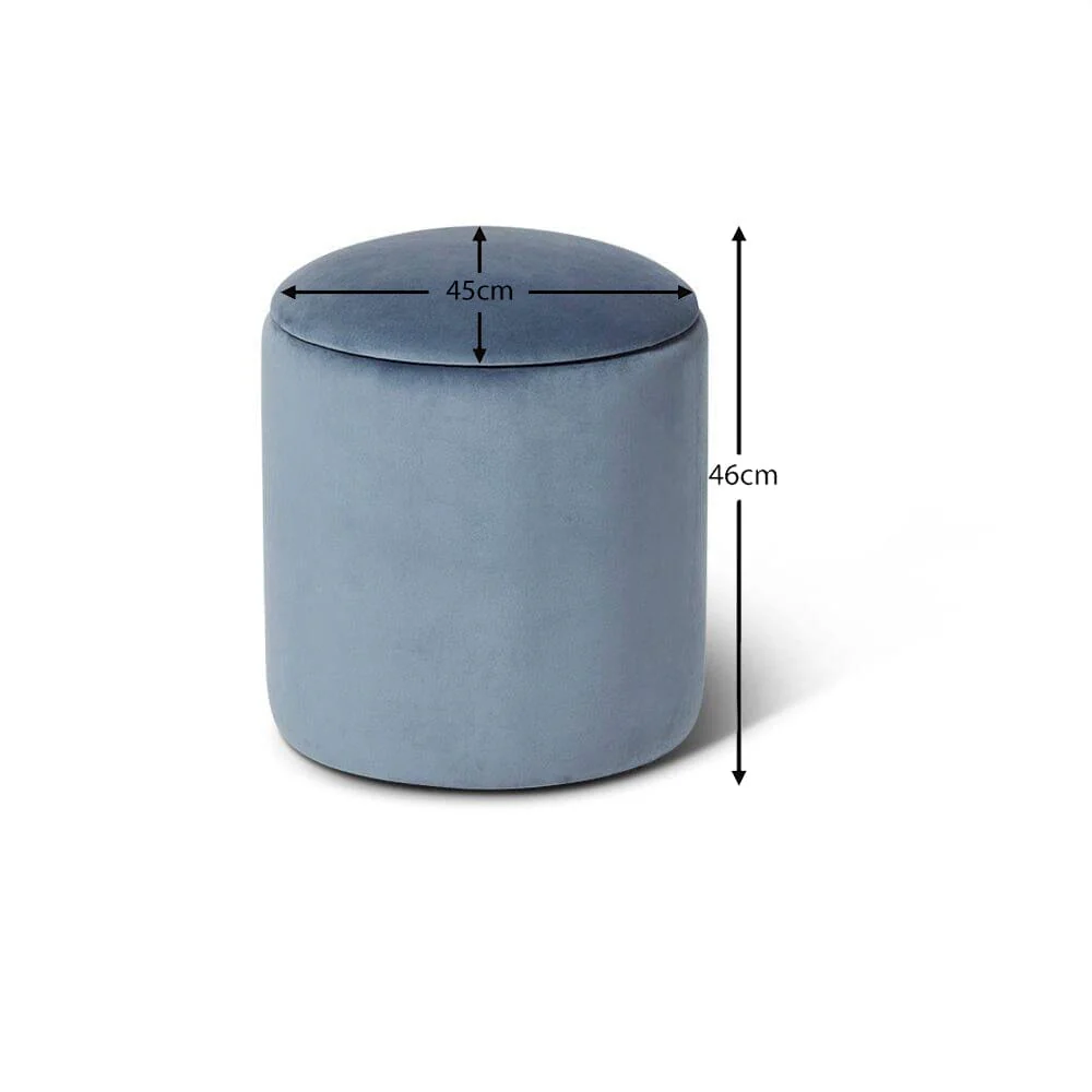 Abigail Storage Pouffe/Footstool - Horizon Blue - Image 6