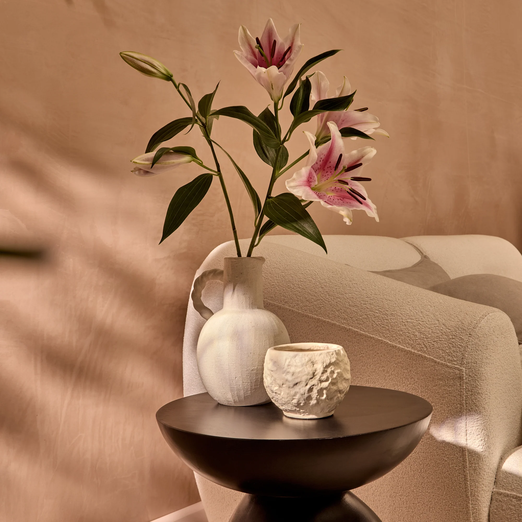 Alder Mango Wood Round Side Table - Jet Black - Image 4