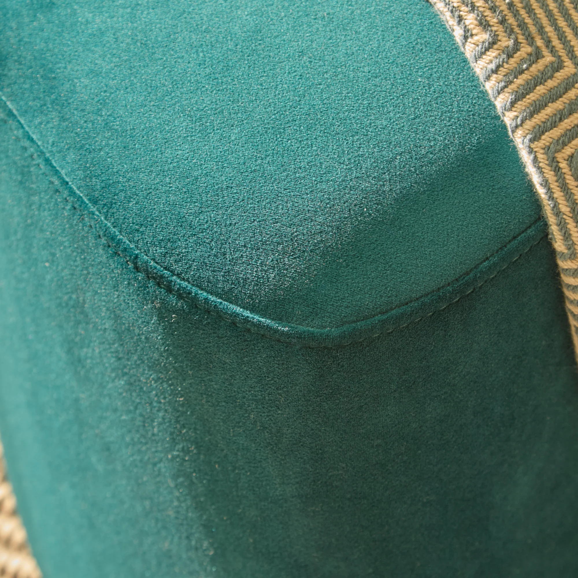 Alder Footstool - Deep Teal - Image 5