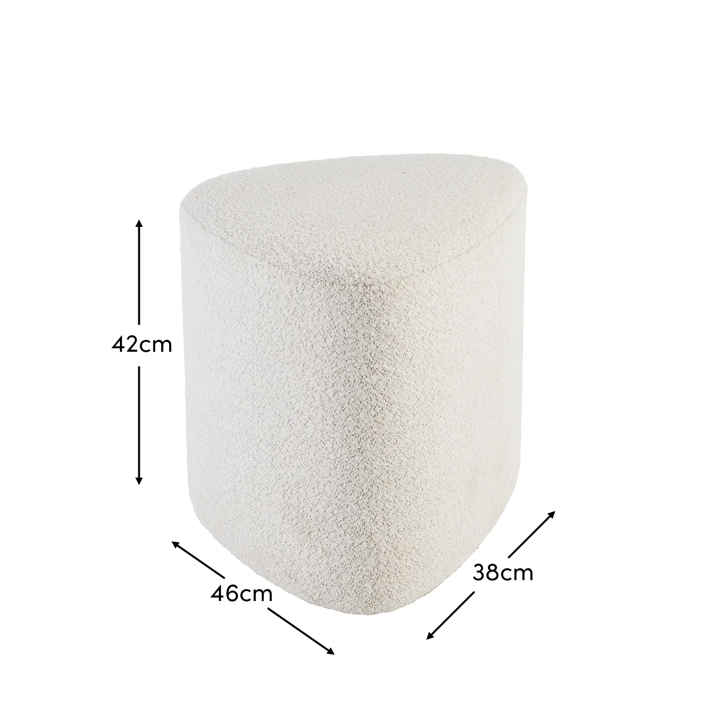 Alder Footstool - Oat Boucle - Image 7