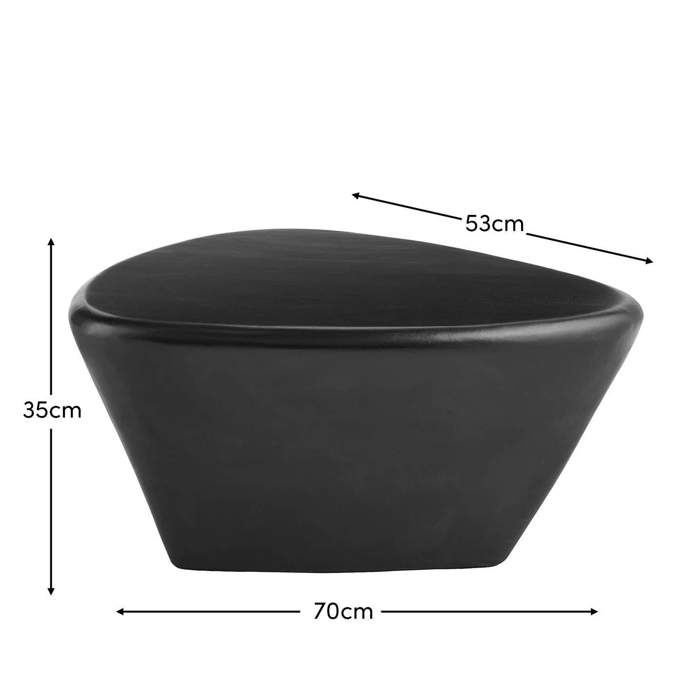 Alder Mango Wood Coffee Table - Jet Black - Image 8