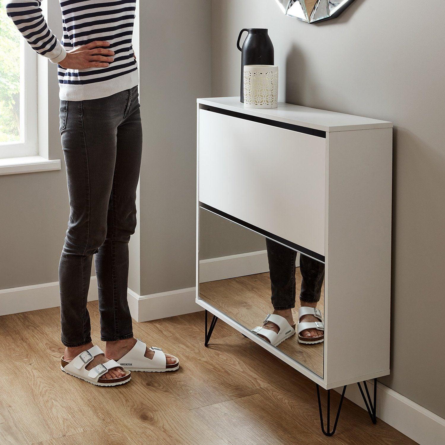 Anderson Shoe Cabinet - 2 Door - White - Image 3