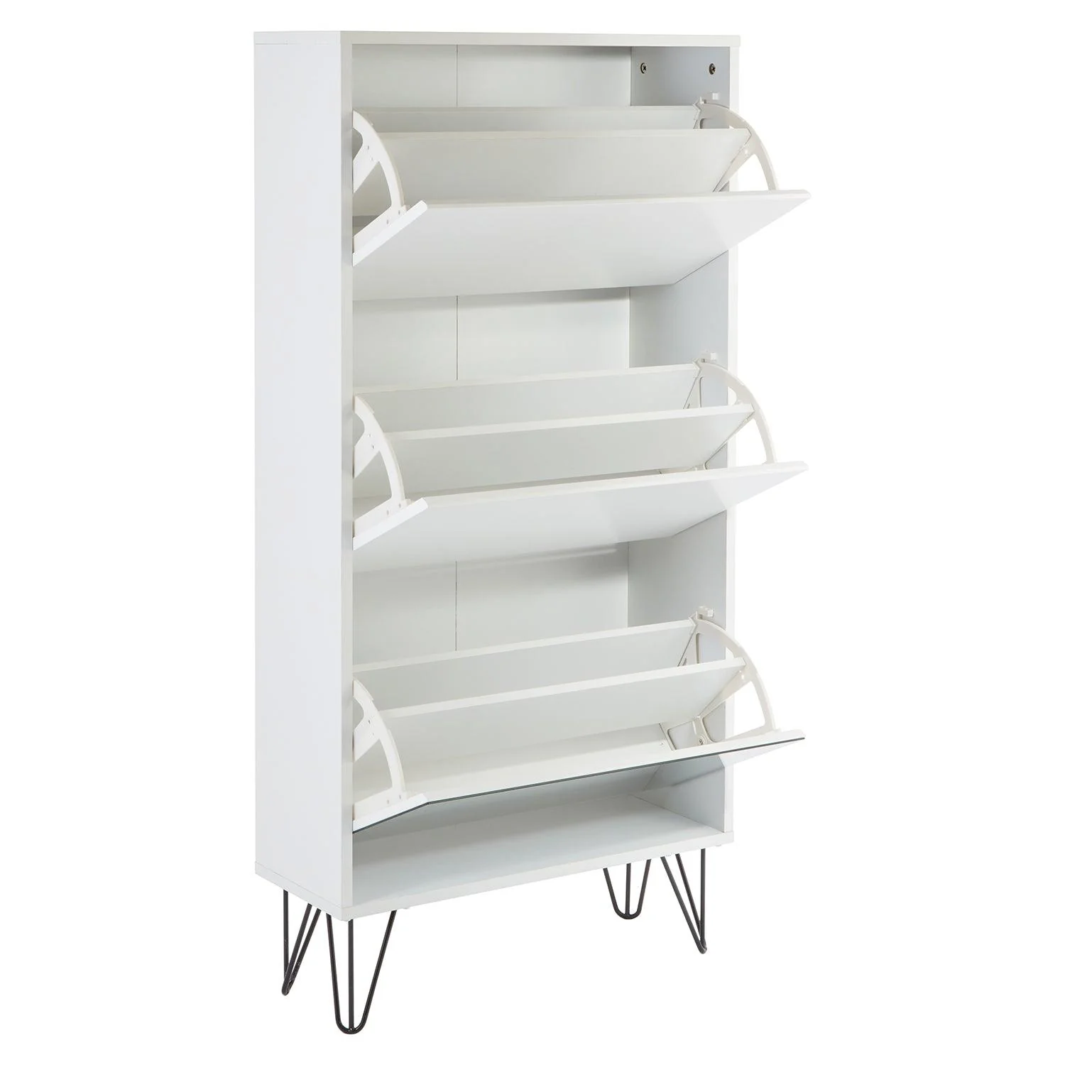 Anderson Shoe Cabinet - 3 Door - White - Image 10