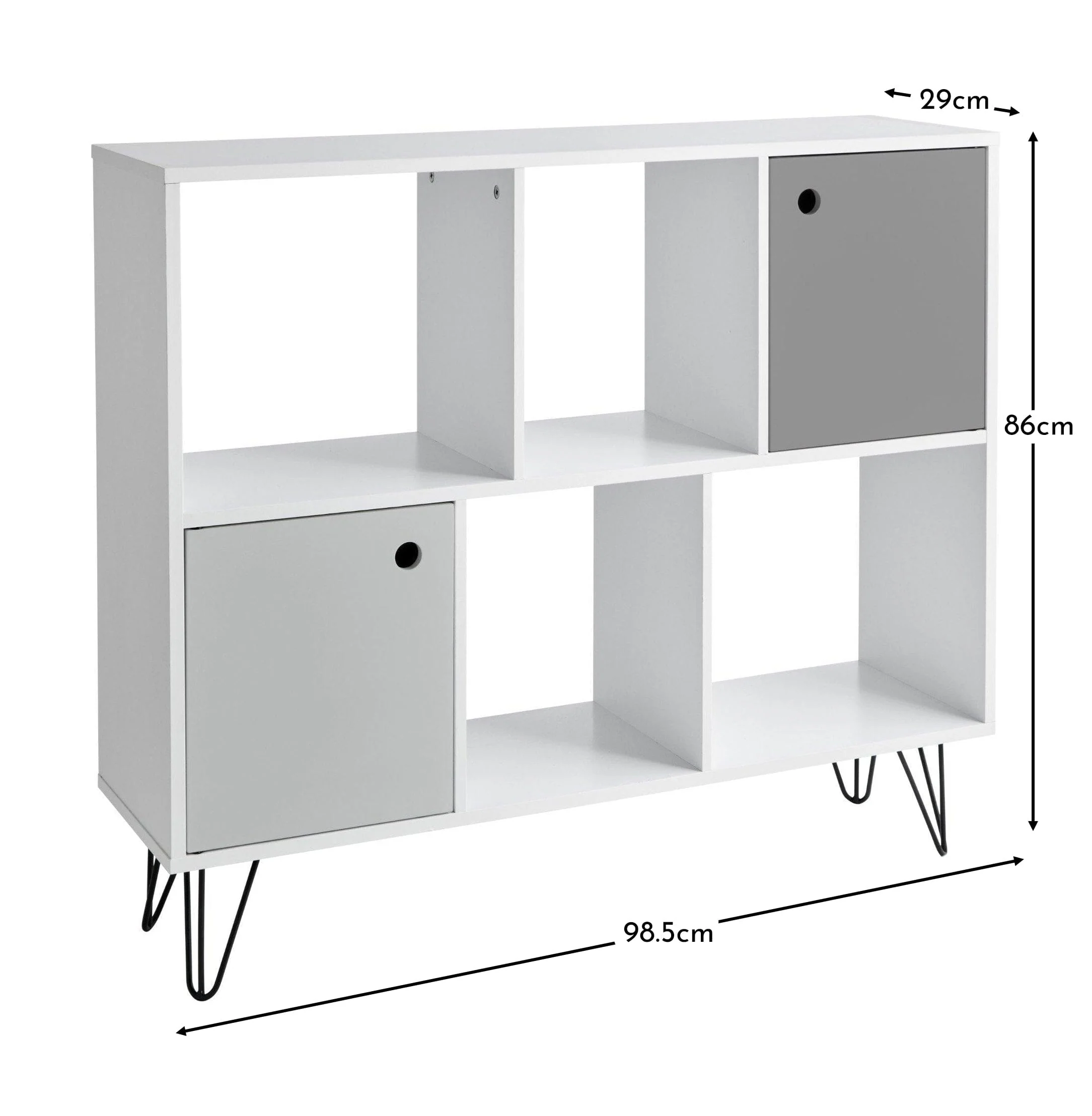 Anderson Cube Storage Unit - White with Grey Cupboards - Image 5
