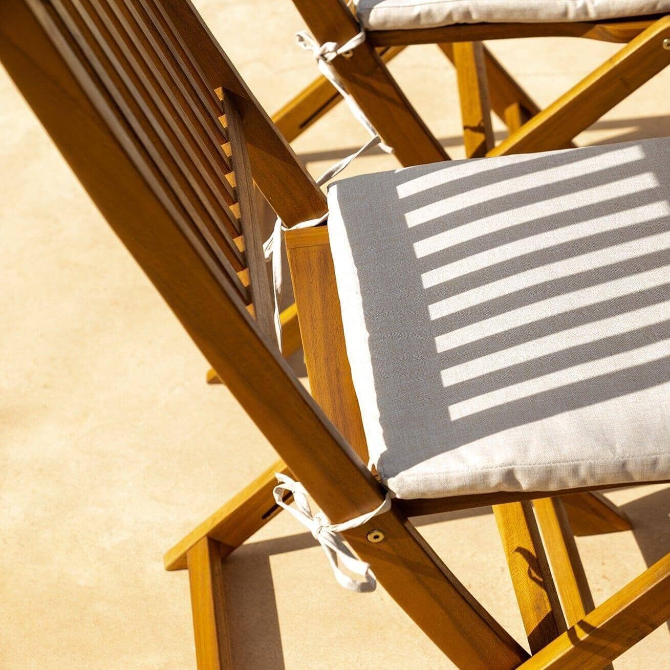 Ashby 4 Seater Wooden Garden Dining Set - 120cm - Image 6