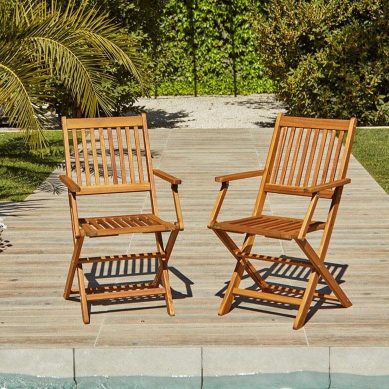 Ashby 4 Seater Wooden Garden Dining Set - 120cm - Image 9