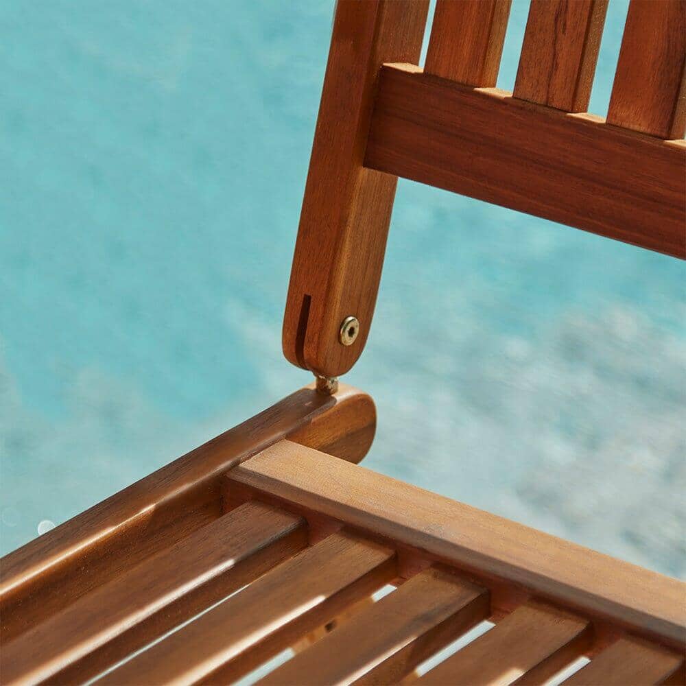 Ashby 6 Seater Wooden Garden Dining Set & Grey LED Premium Parasol - 150cm - Image 7