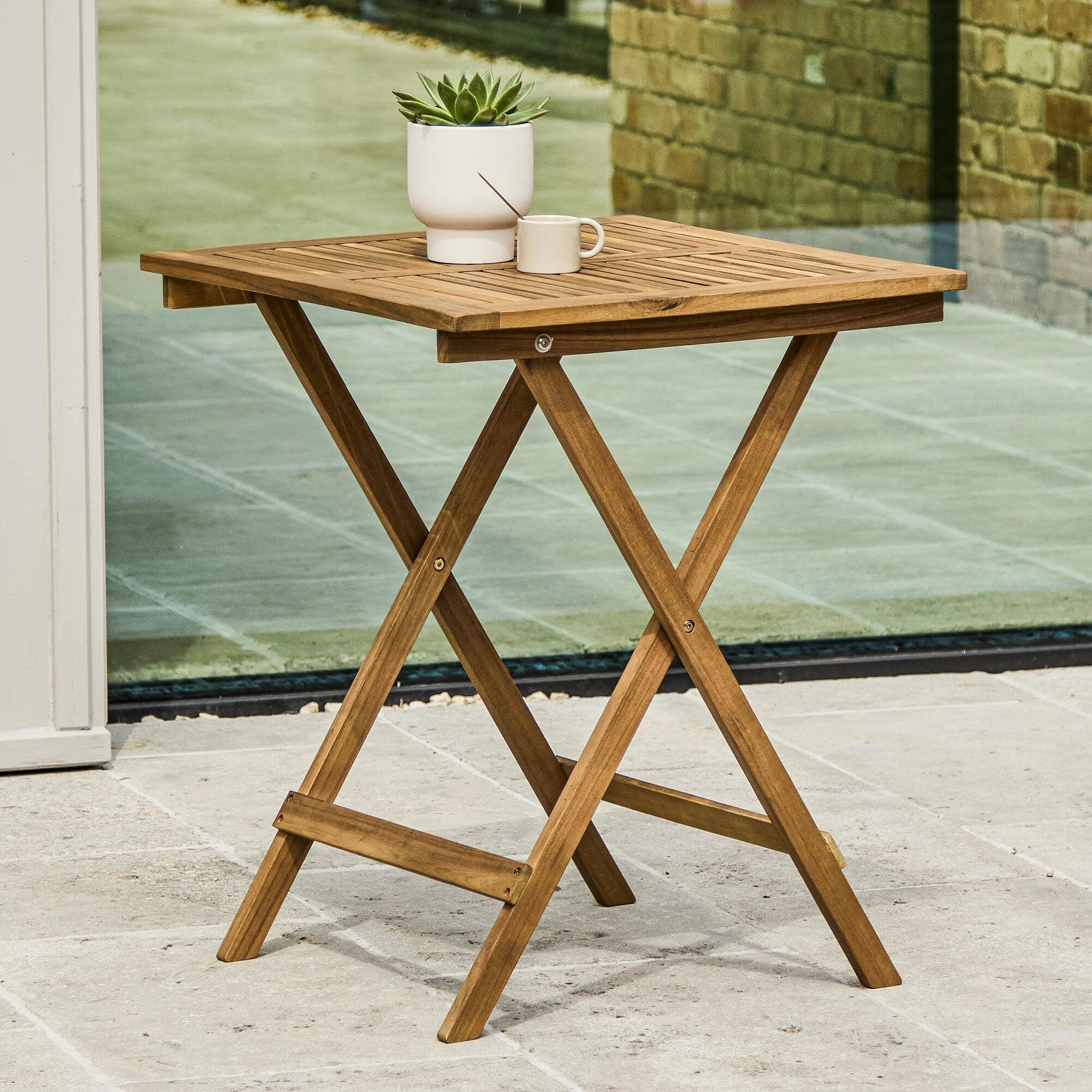 Ashby Wooden Garden Bistro Dining Set - Image 10