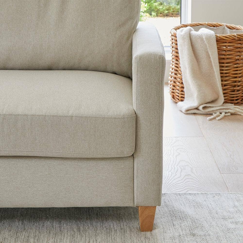 Ava Corner Sofa - Right Hand - Sand with Pale Oak Legs - Image 4