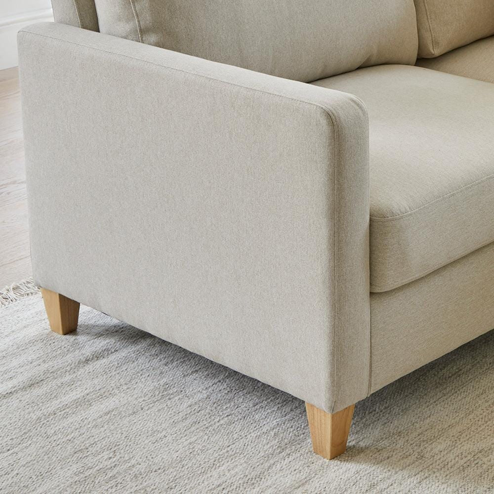 Ava Corner Sofa - Right Hand - Sand with Pale Oak Legs - Image 3