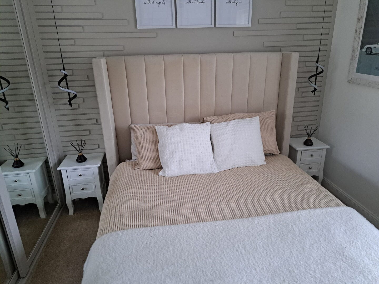 White Bedside Tables Fully Assembled - Set of 2 - Image 3