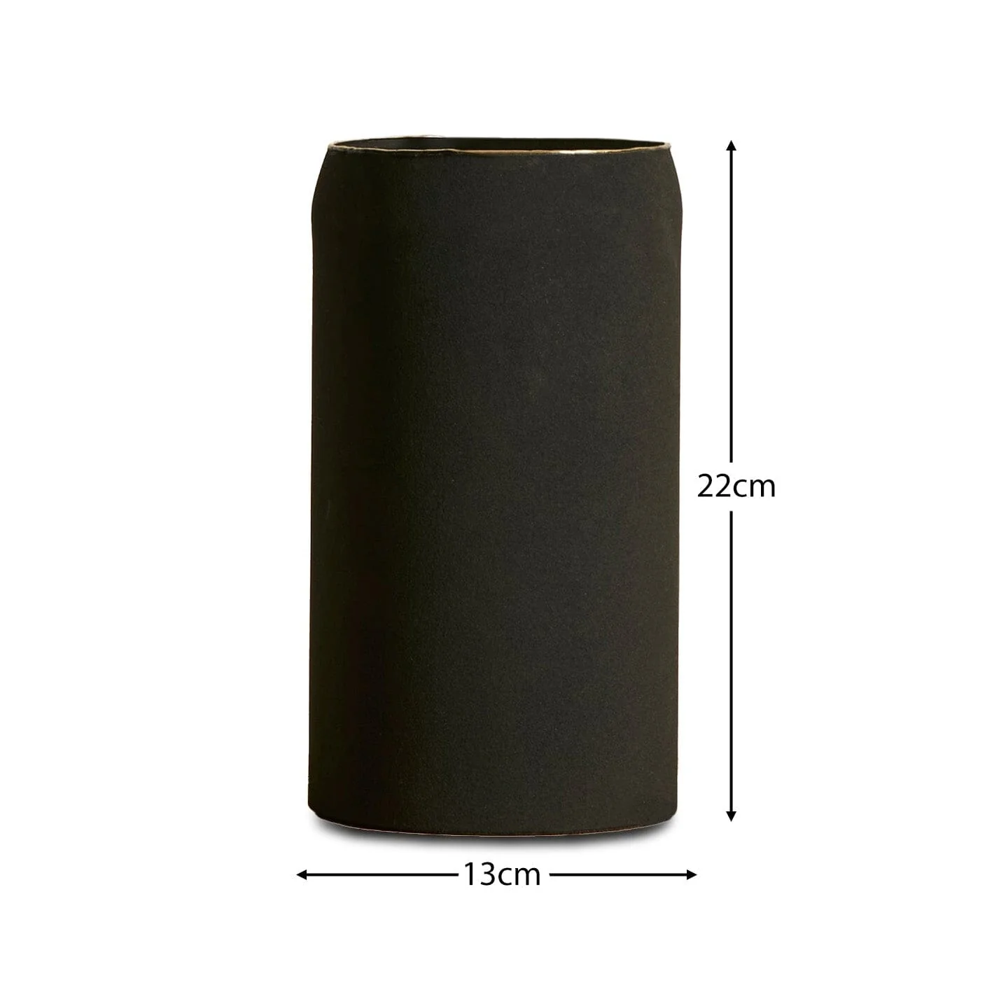 Chaldon 22cm Metal Vase - Black - Image 7