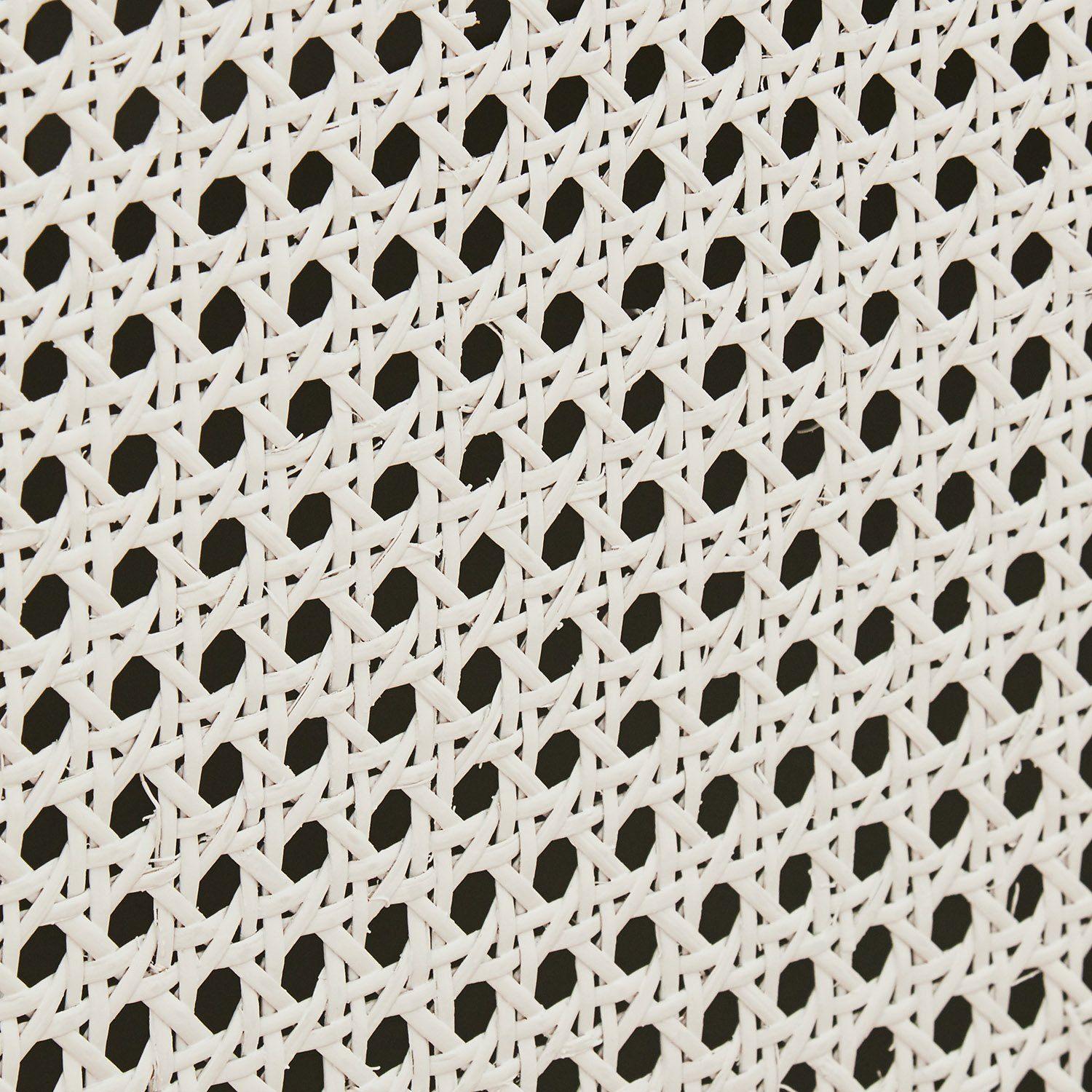 Charlie White Cane Bar Stool - White Legs - Image 6