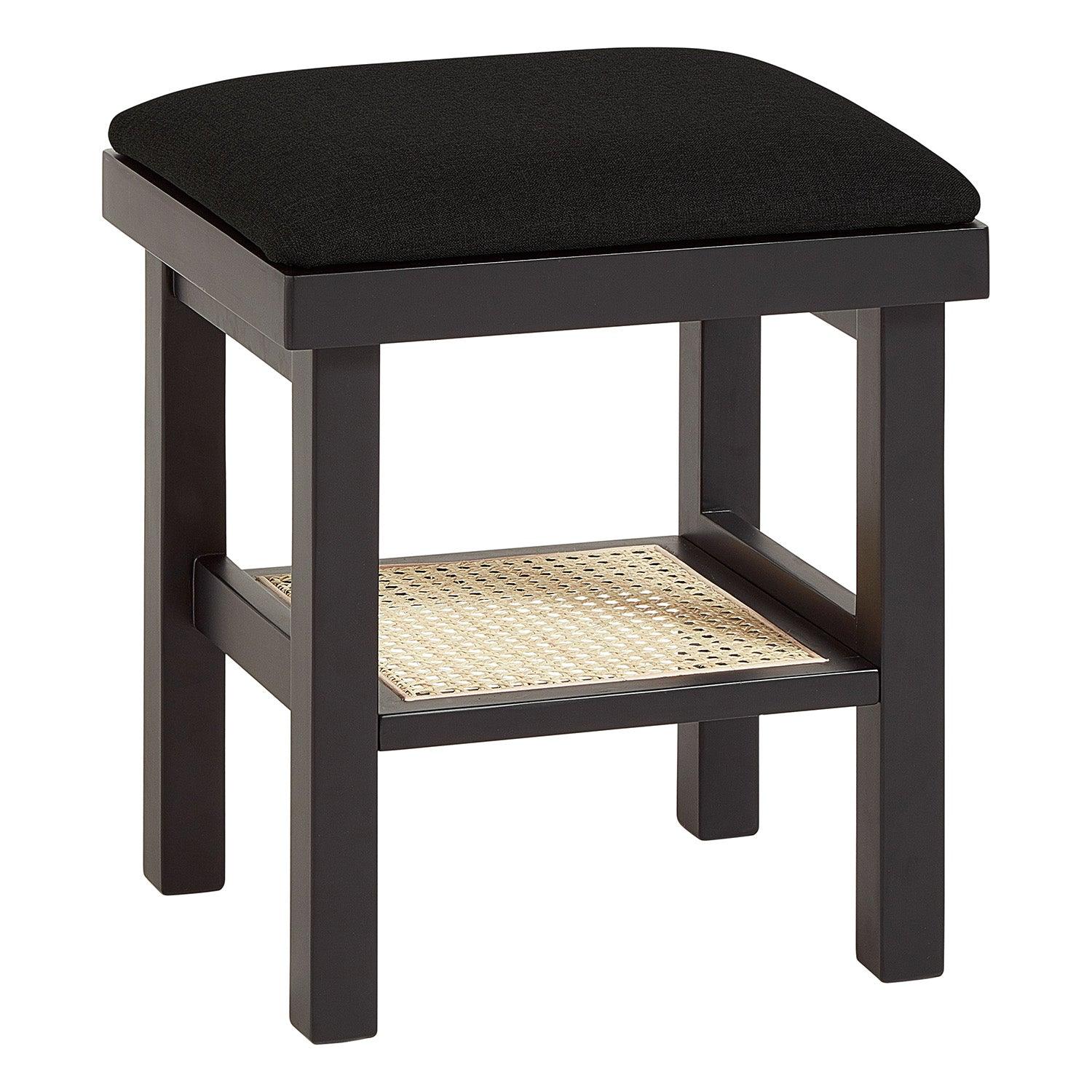 Charlie Black Dressing Table with Stool - Image 6
