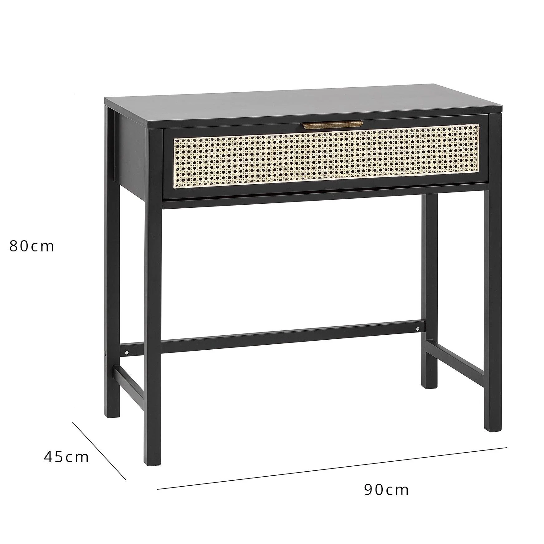 Charlie Black Dressing Table with Stool - Image 7