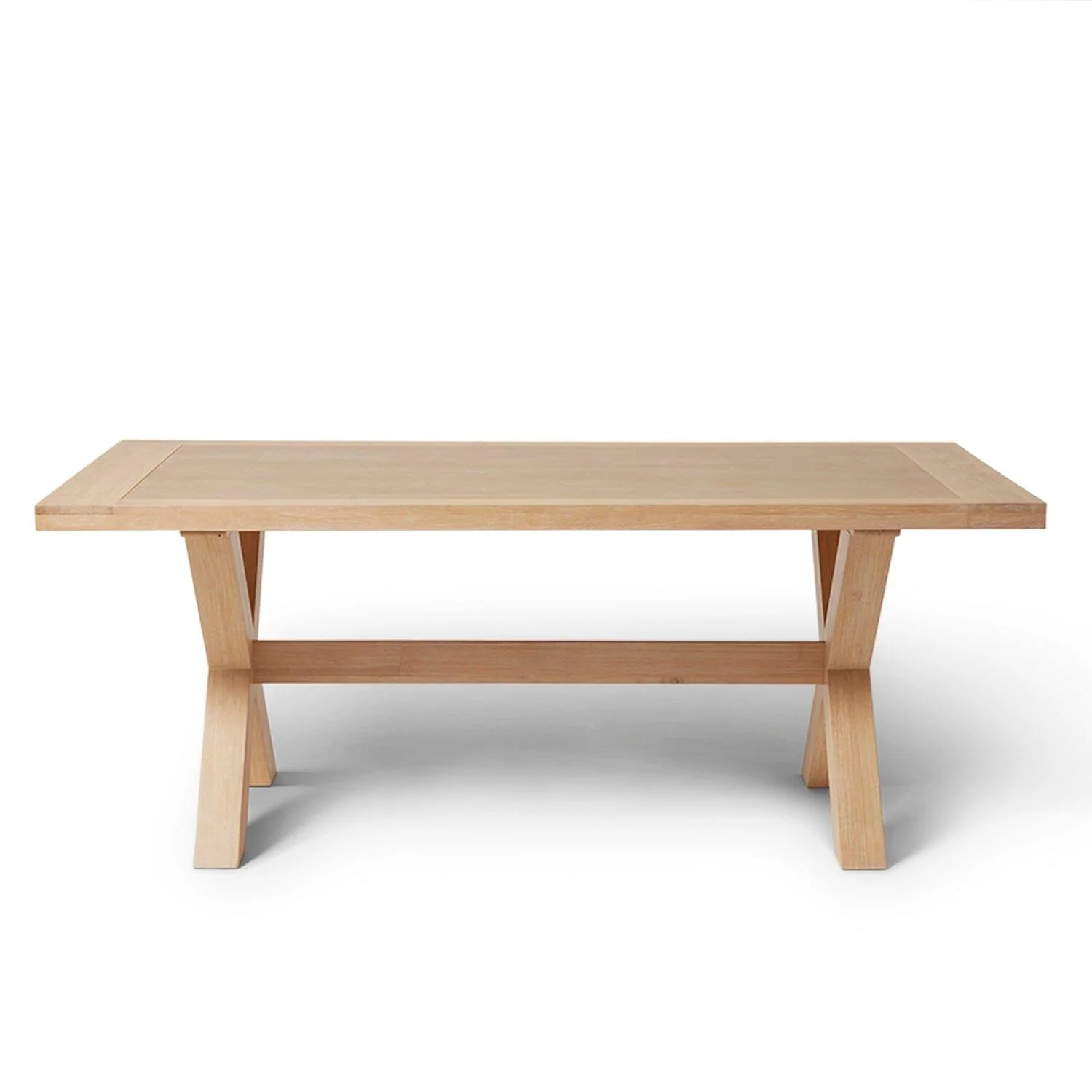 Charlotte Extendable Table 190cm with 2 150cm Dining Benches - Whitewash Oak - Image 13