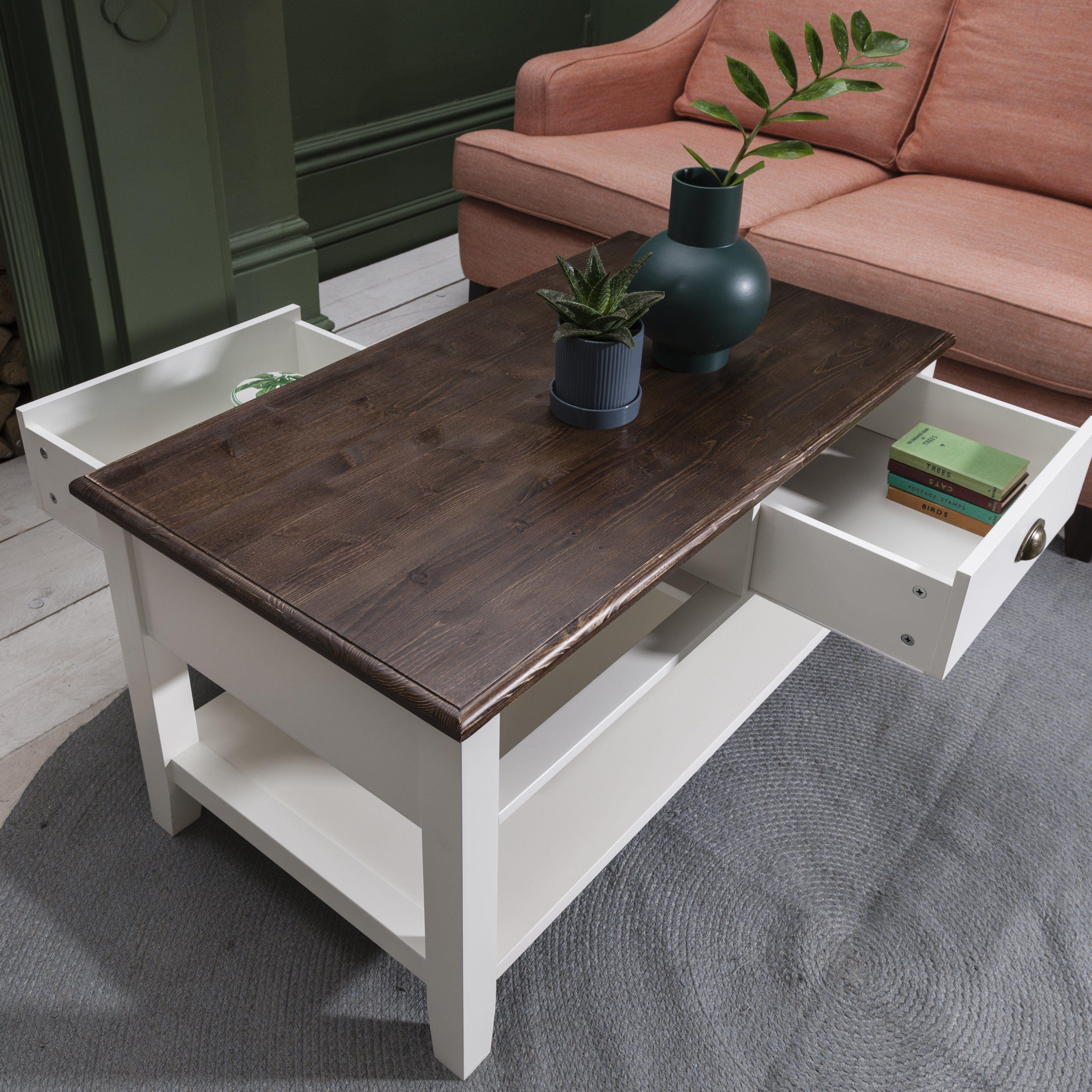 Chatsworth White  Coffee Table with Storage - Image 5