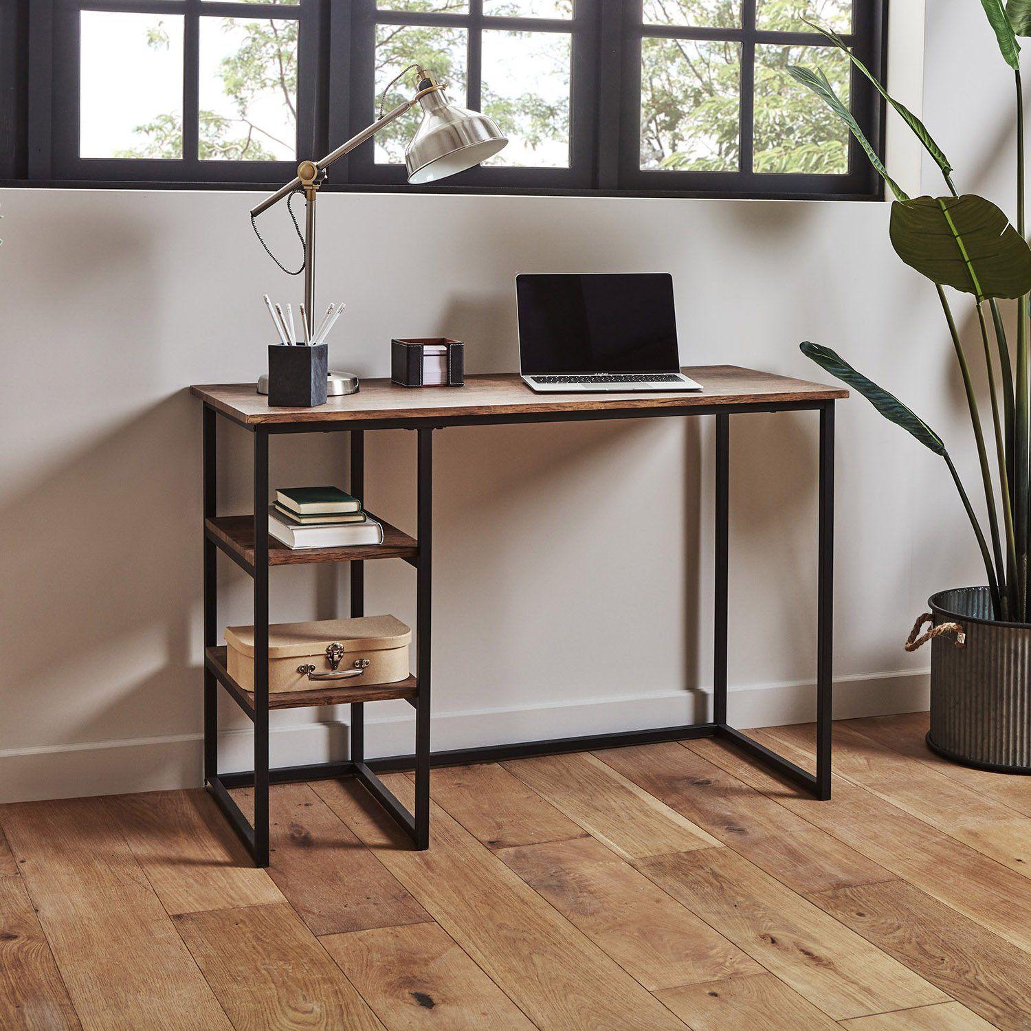 Sheffield Industrial Desk with Shelves - Image 4