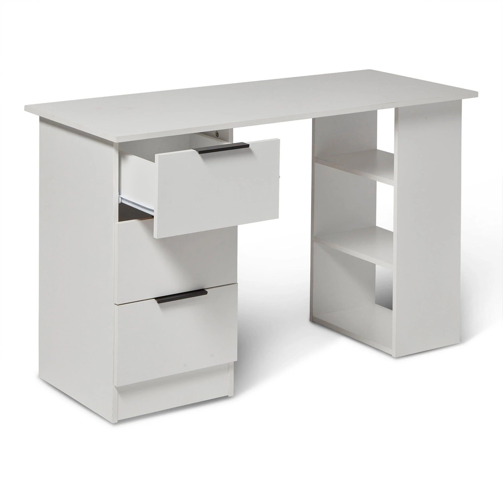Essie 3 Drawer Desk - White - Image 5