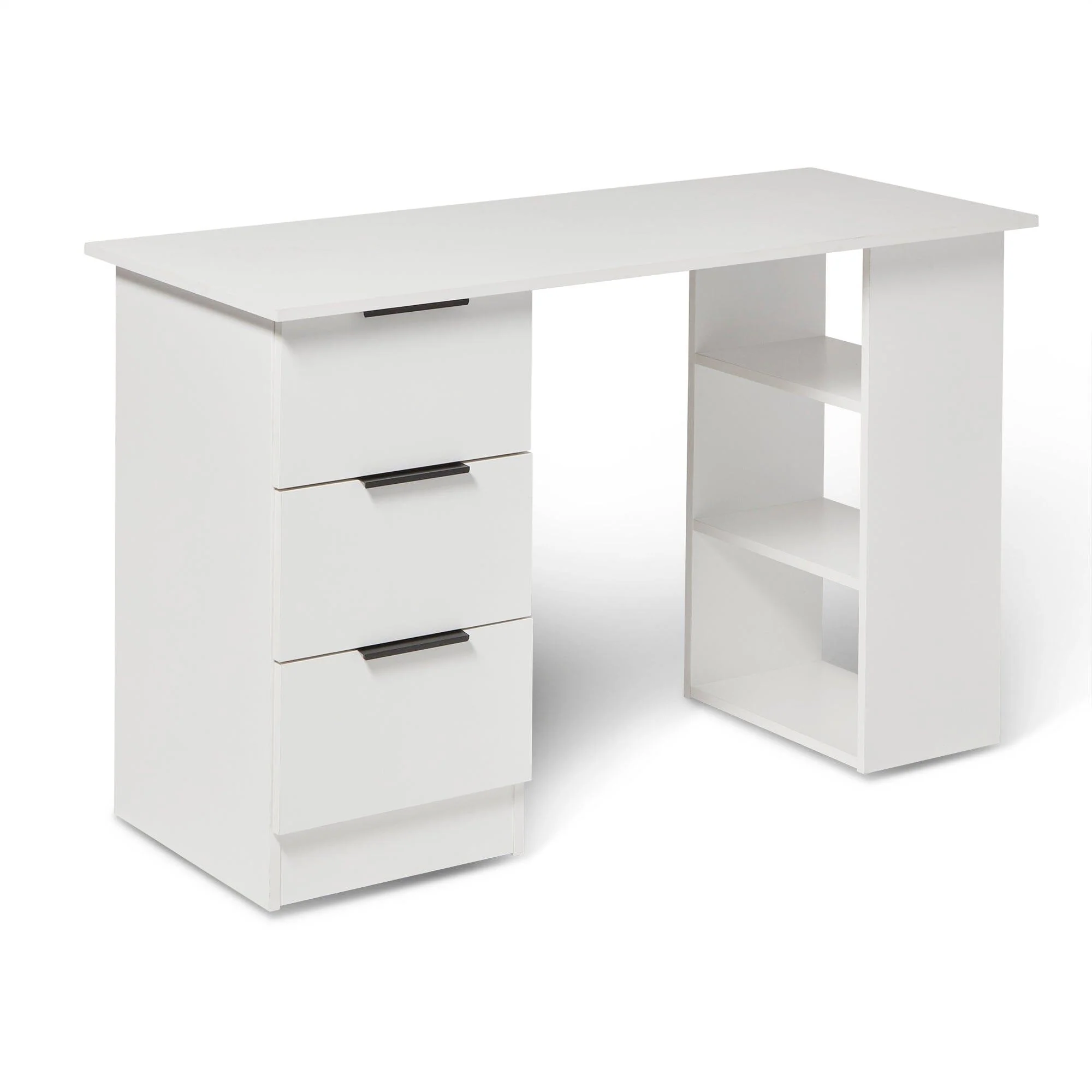 Essie 3 Drawer Desk - White - Image 9
