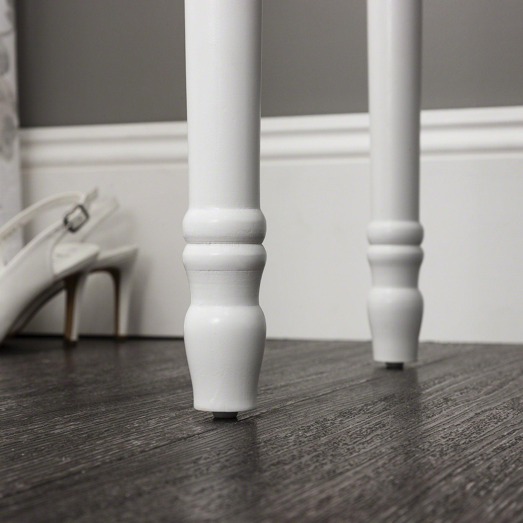 Sienna White Dressing Table with Mirror & Stool - Image 8