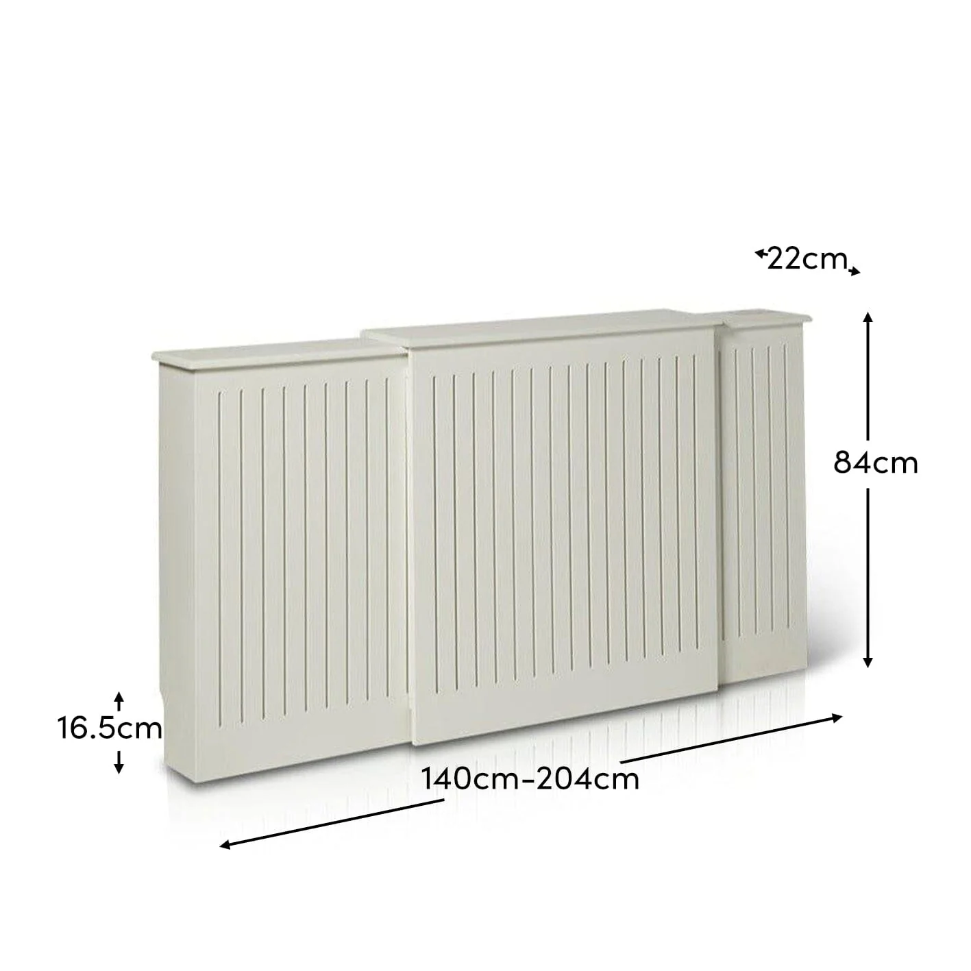 Elspeth Extendable Radiator Cover in Snow White - Image 11