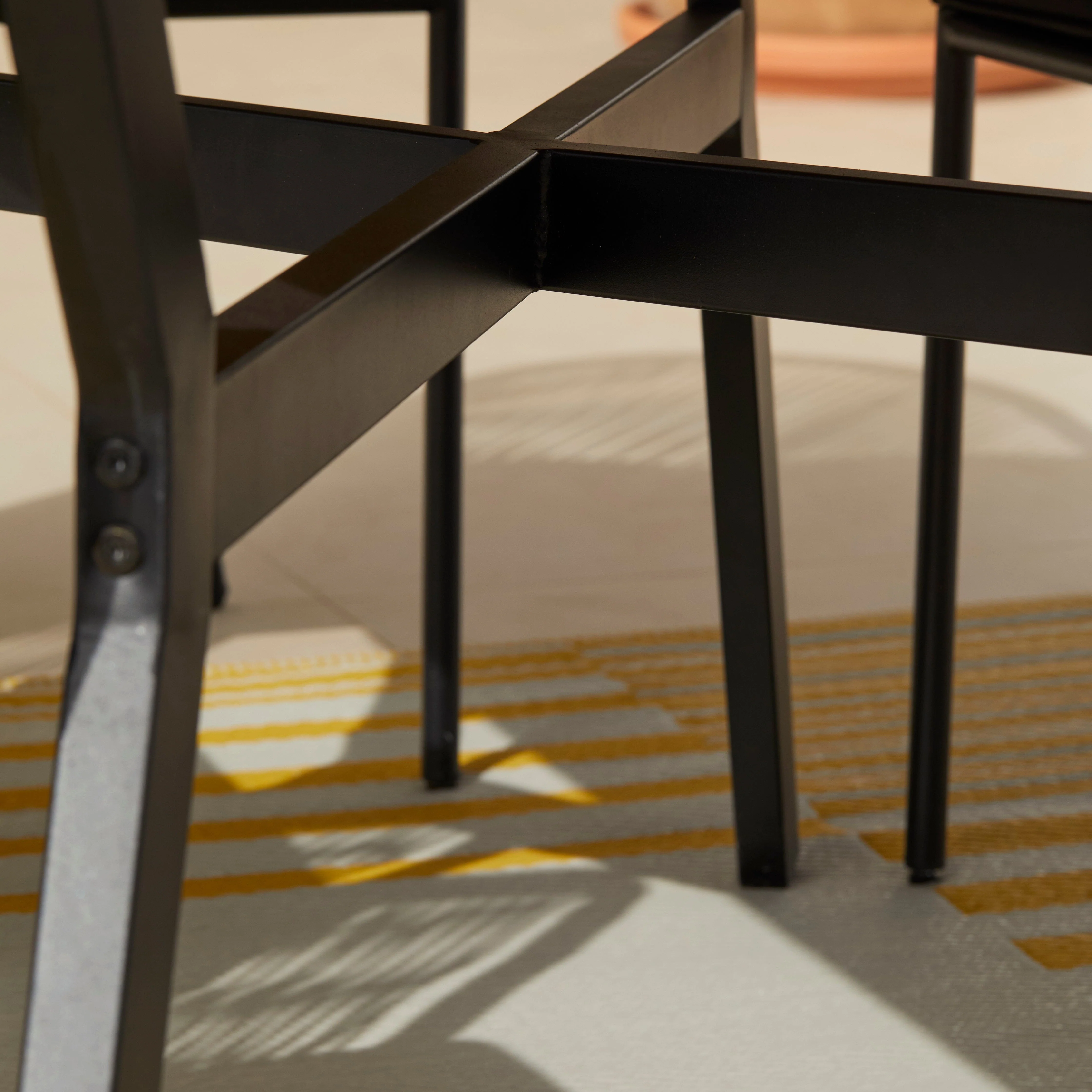 Ezra 6 Seater Oval Wooden Garden Dining Set with 6 Hali Natural Rope Chairs - Image 11