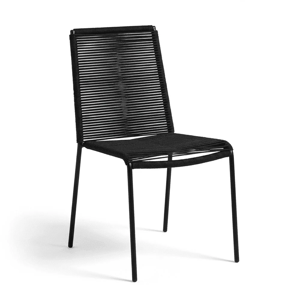 Hali 6 Seater Wooden Garden Dining Set with Ryder Black Chairs - 175cm - Image 10