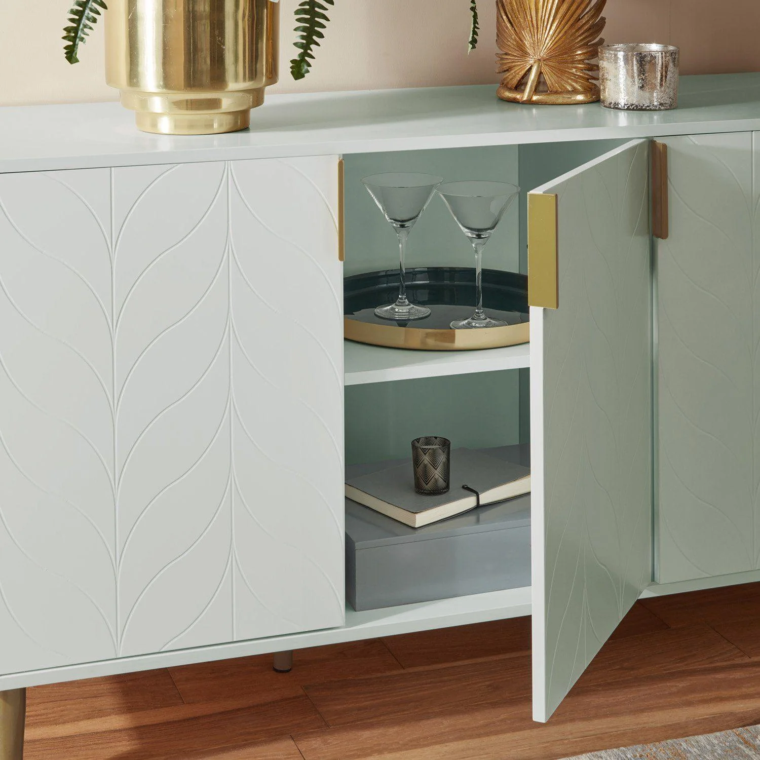 Gloria 3 Door Large Sideboard - Sage - Image 3