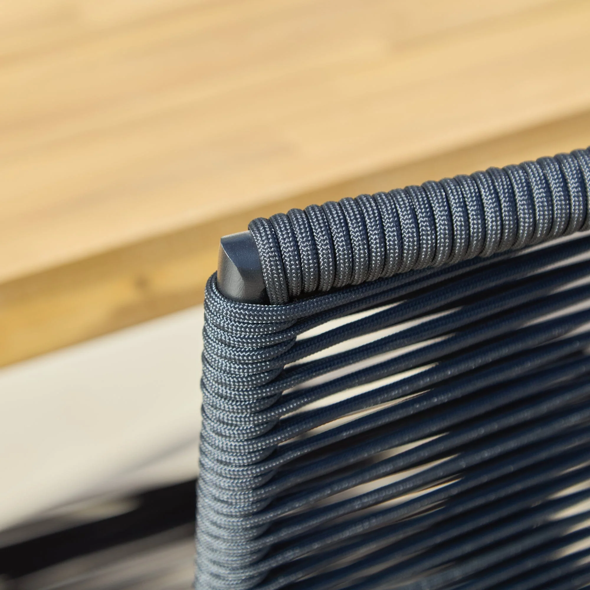 Hali 6 Seater Wooden Garden Dining Set with Ryder Black Chairs - 175cm - Image 6