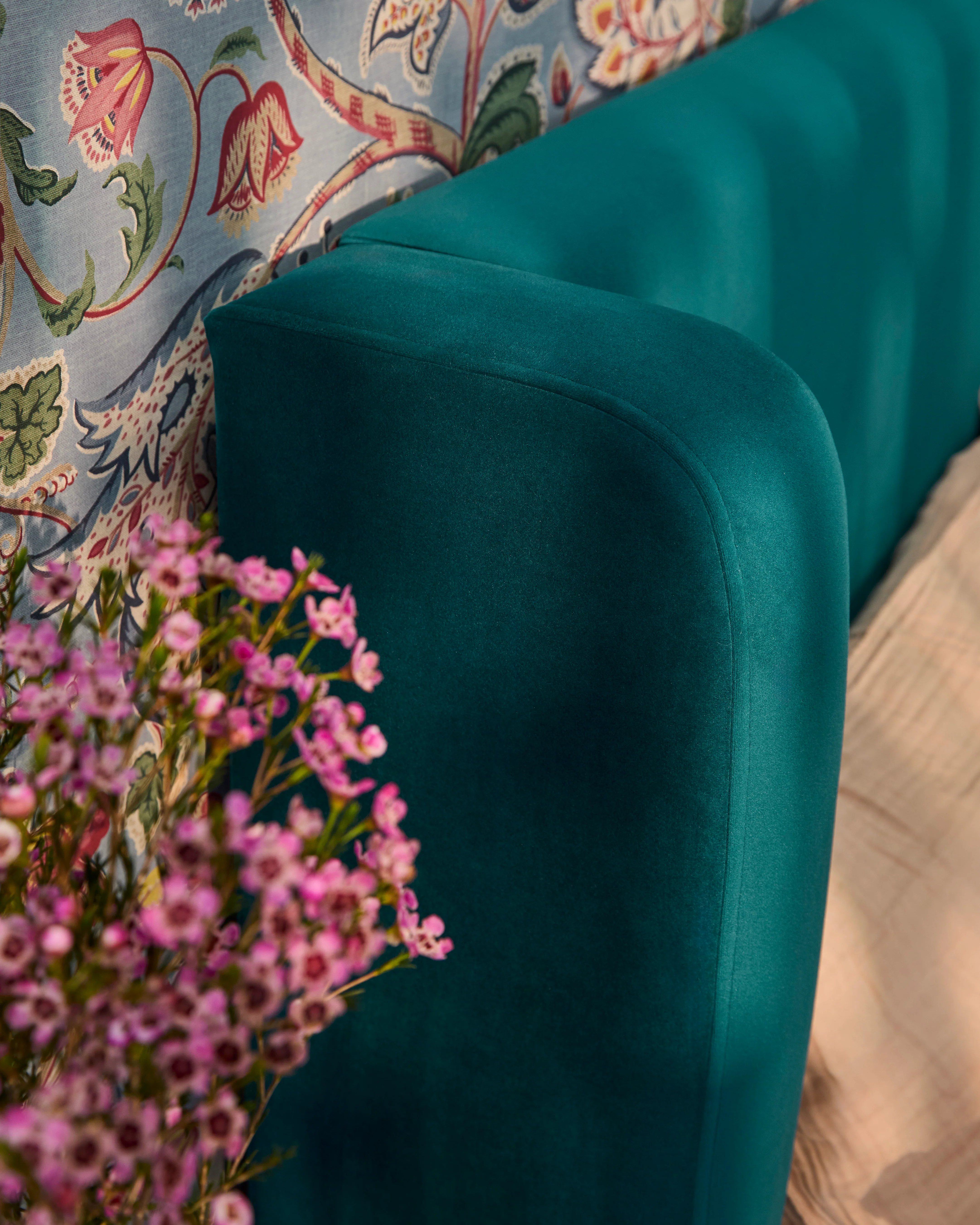 Hannah King Ottoman Bed - Deep Teal - Image 3