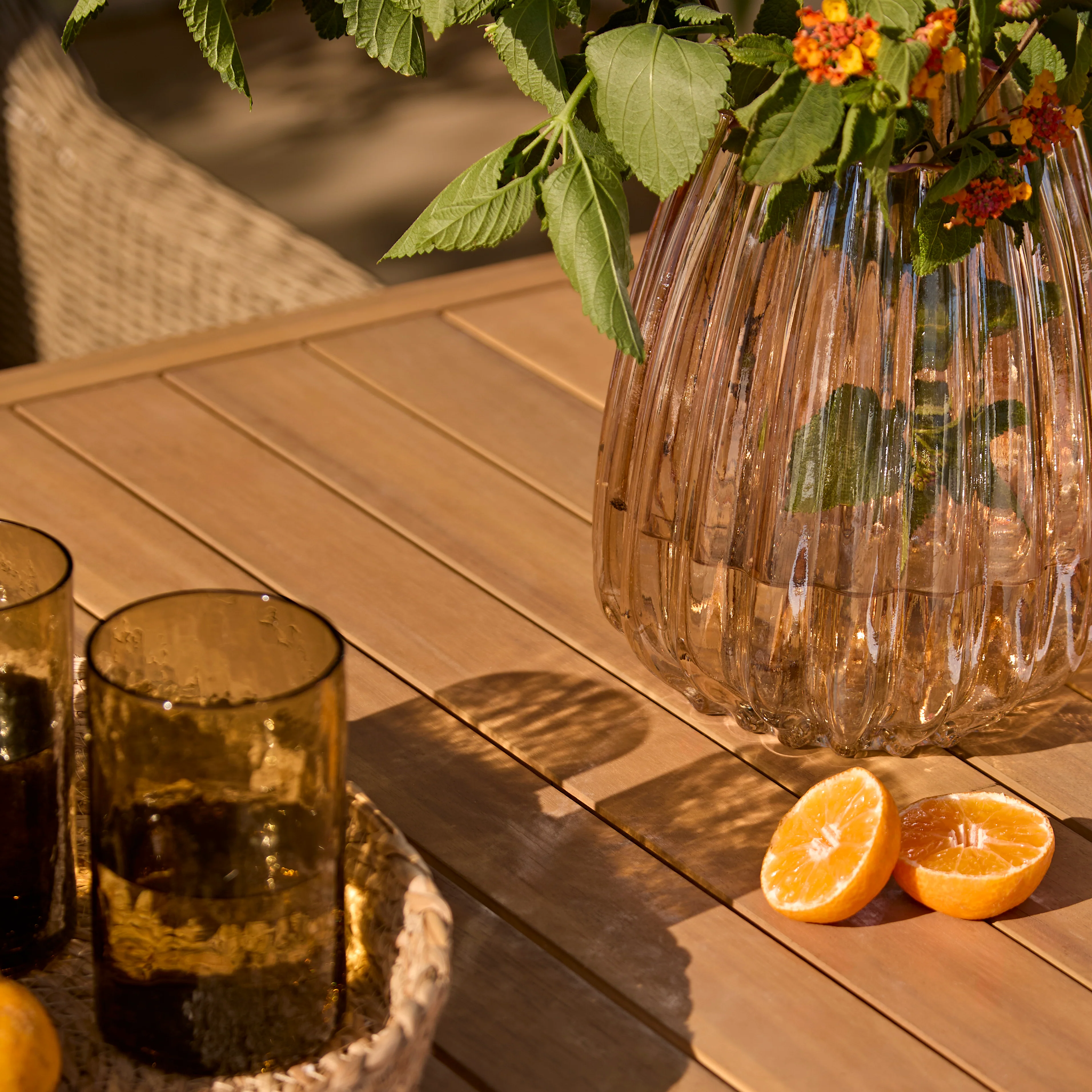 Harlyn 4 Seater Wooden Garden Dining Set with Harlyn Chairs - 160cm - Image 6