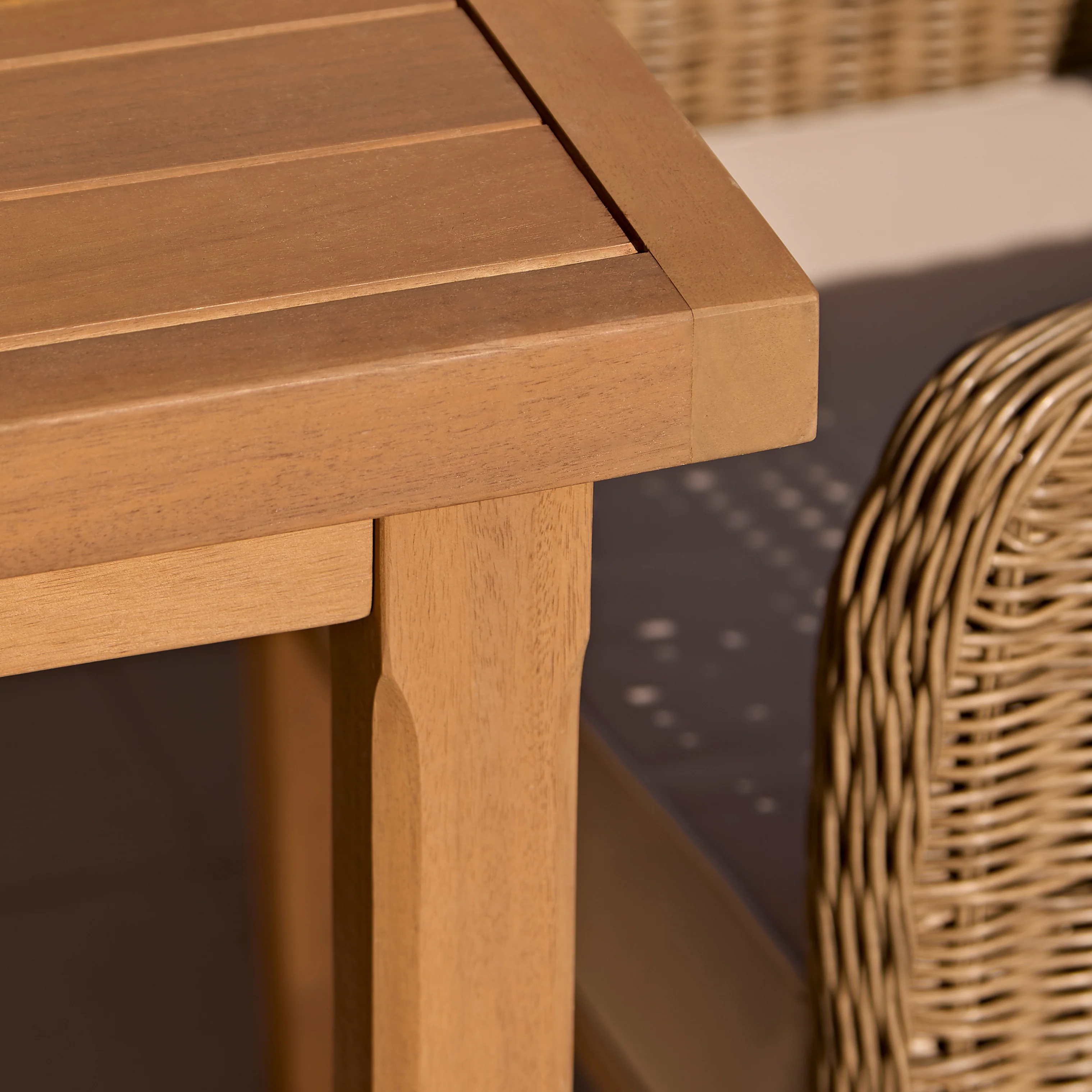 Harlyn 4 Seater Wooden Garden Dining Set with Harlyn Chairs - 160cm - Image 7