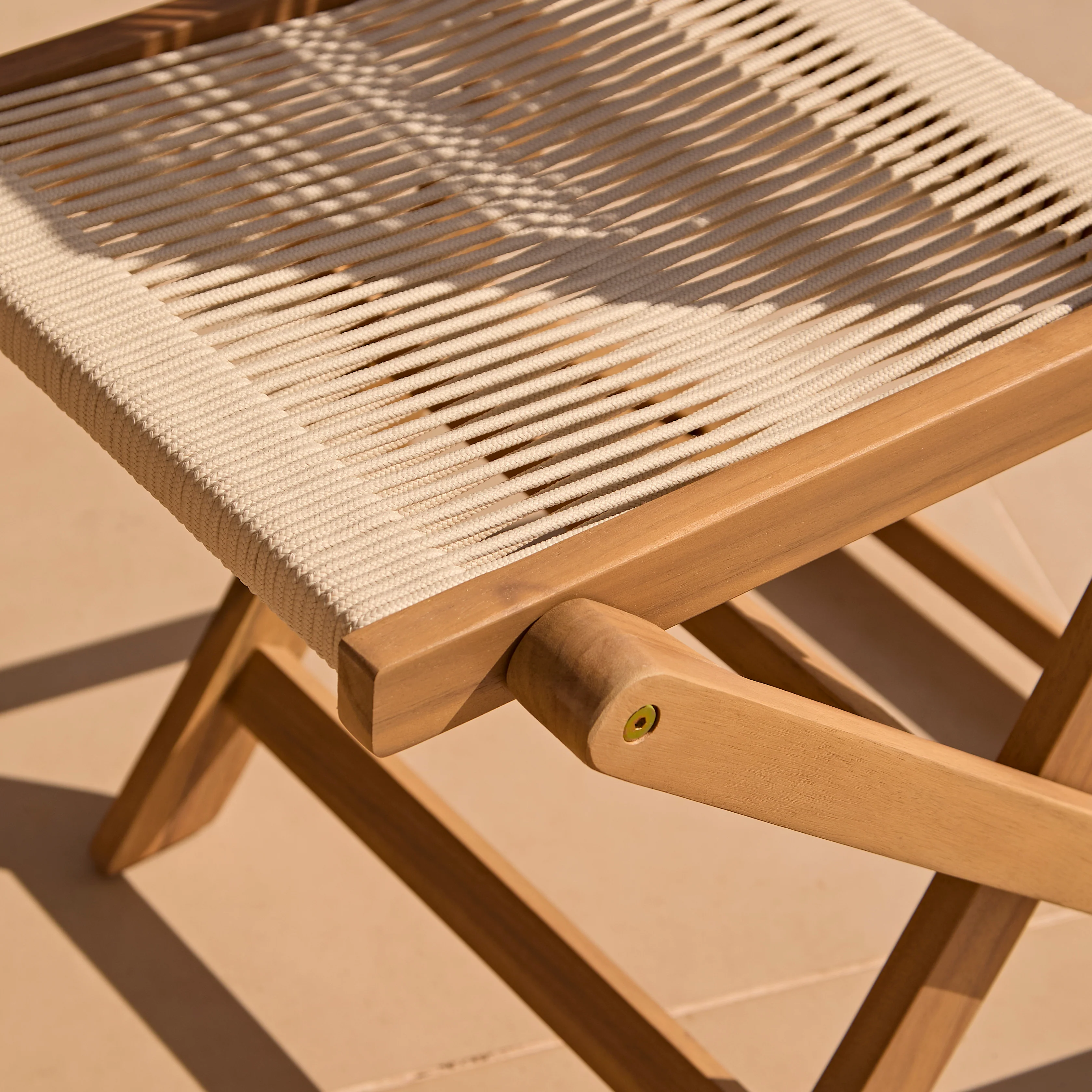 Harlyn 6 Seater Wooden Garden Dining Set with Cove Beige Chairs - 200cm - Image 4