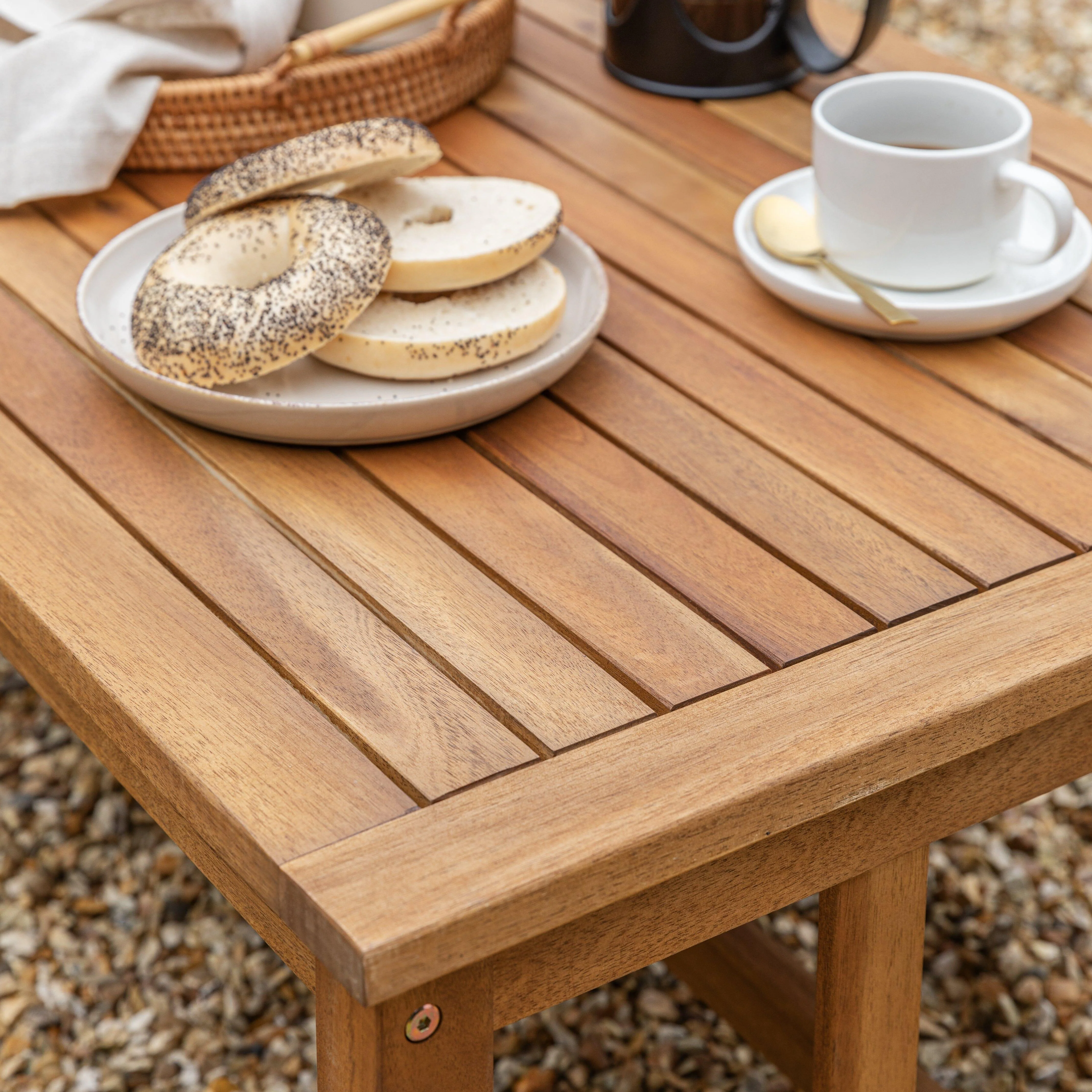 Harrelson Wooden Garden Sofa Set - Natural - Image 9