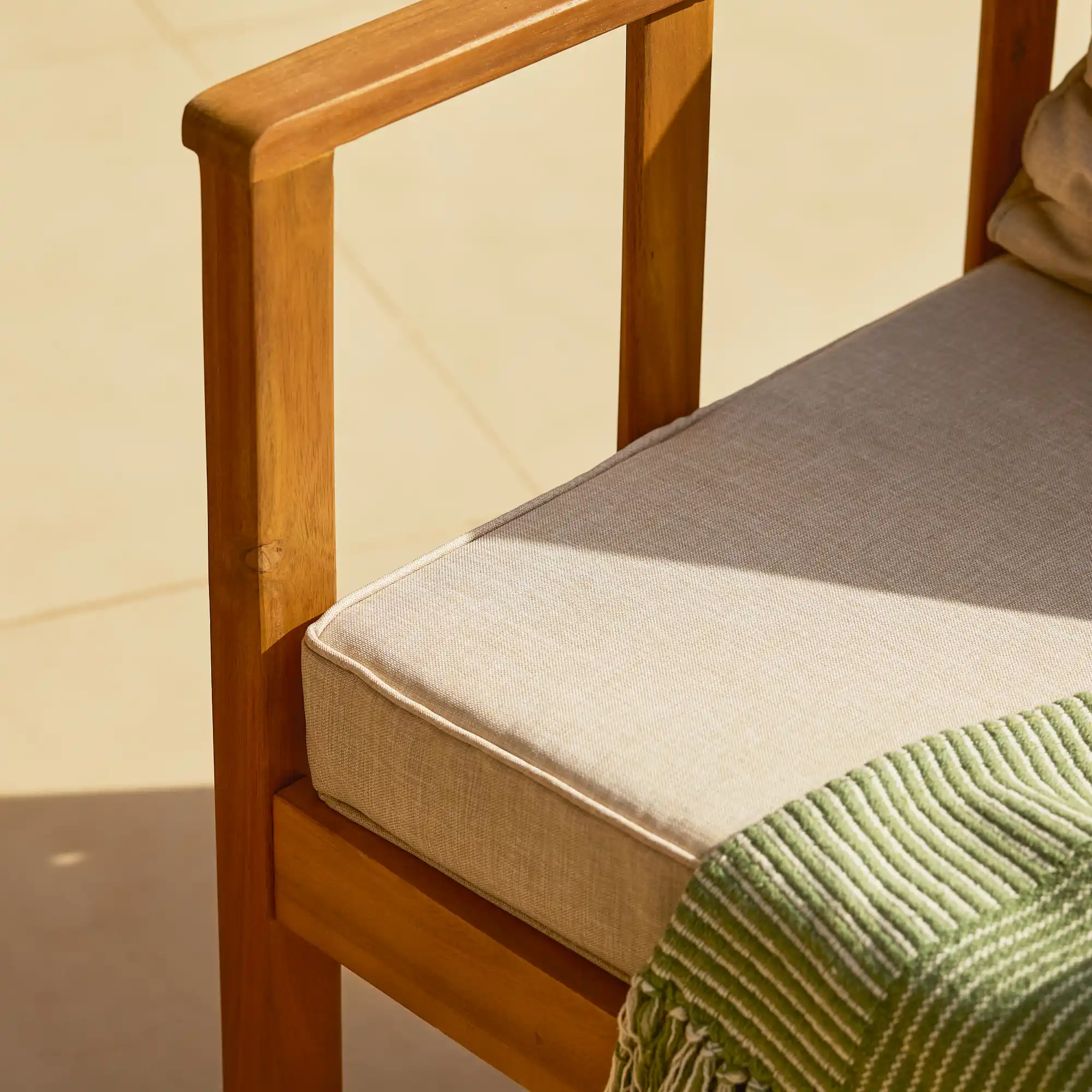 Harrelson Wooden Garden Sofa Set - Natural - Image 7