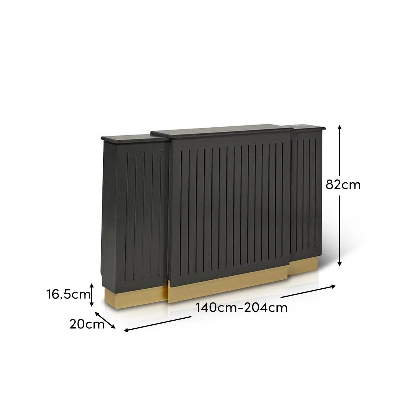 Iliana Extendable Radiator Cover in Charcoal Grey - Image 12