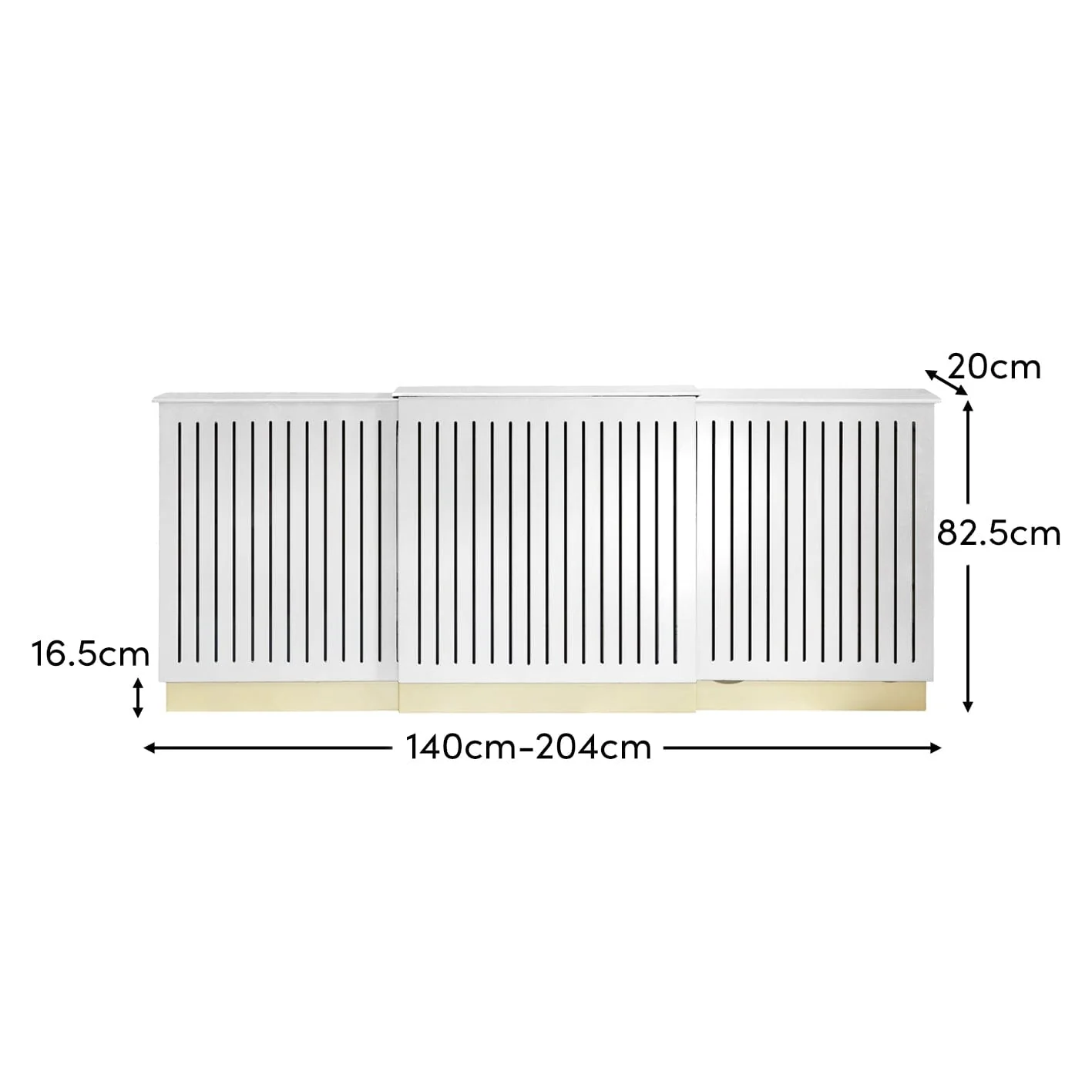 Iliana Extendable Radiator Cover - Snow White - Image 5