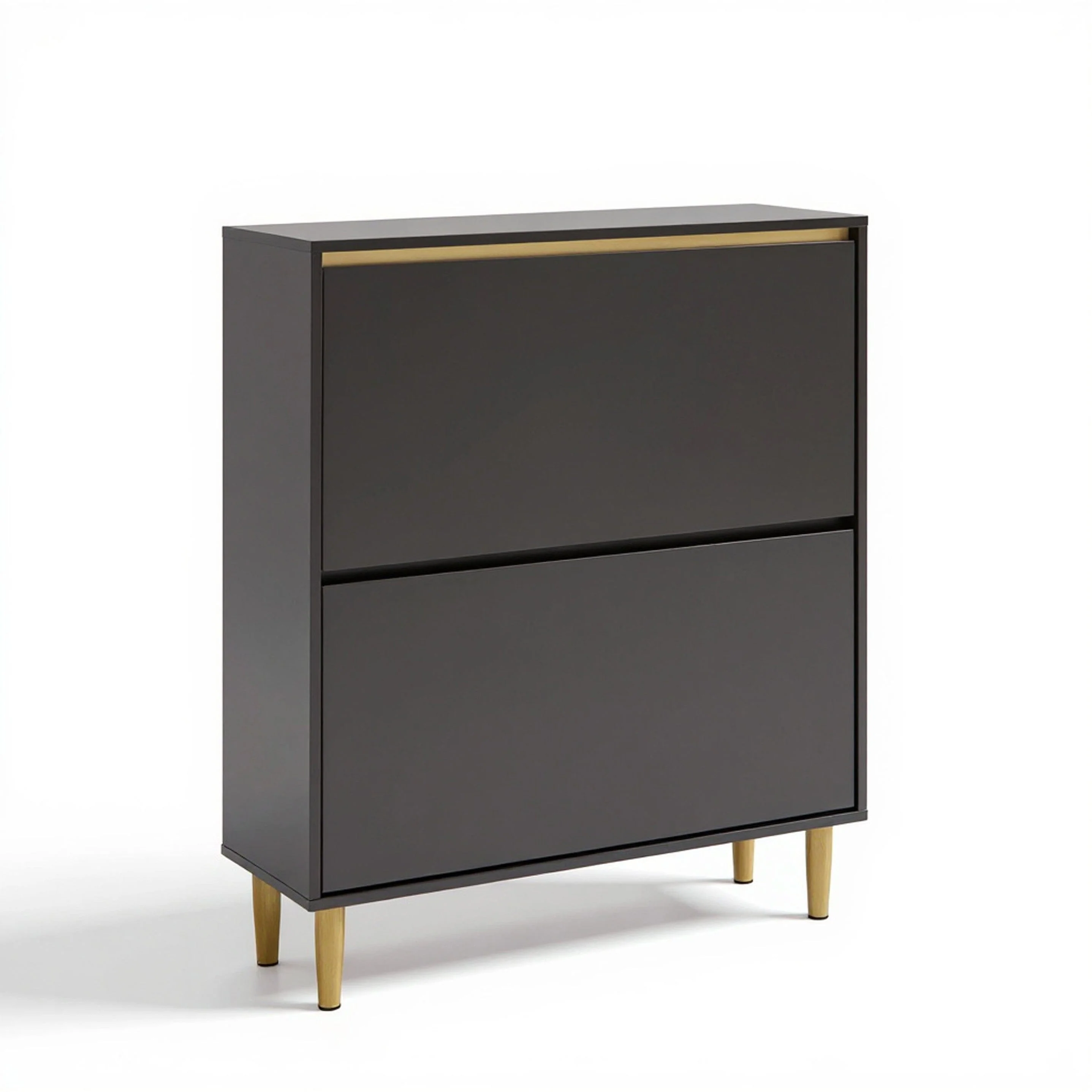 Iliana Shoe Cabinet - 2 Door - Charcoal Grey - Image 8