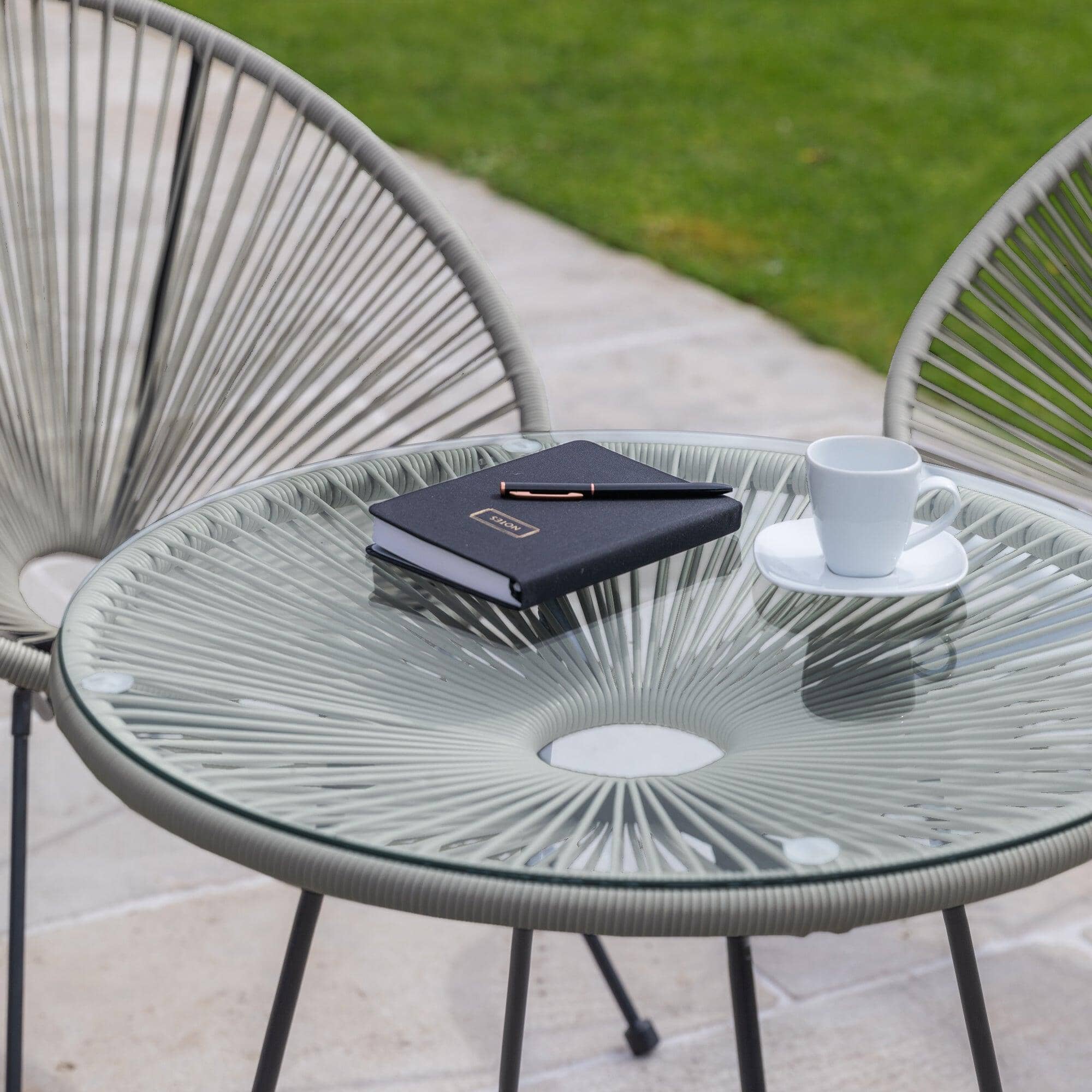 Indra String Bistro Set - Grey - Image 3