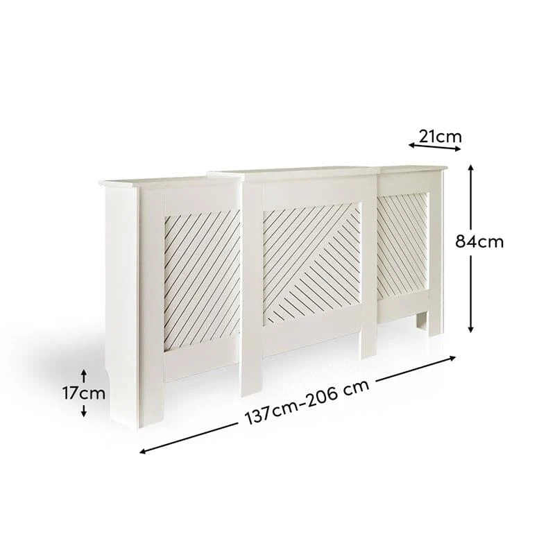 Jack Adjustable Radiator Cover - Snow White - Image 8