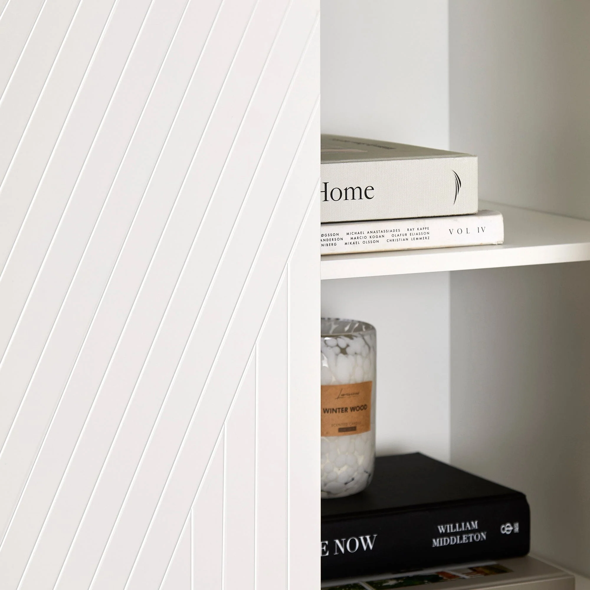 Jack Geometric Large Shoe Cabinet - 2 Door - White - Image 6