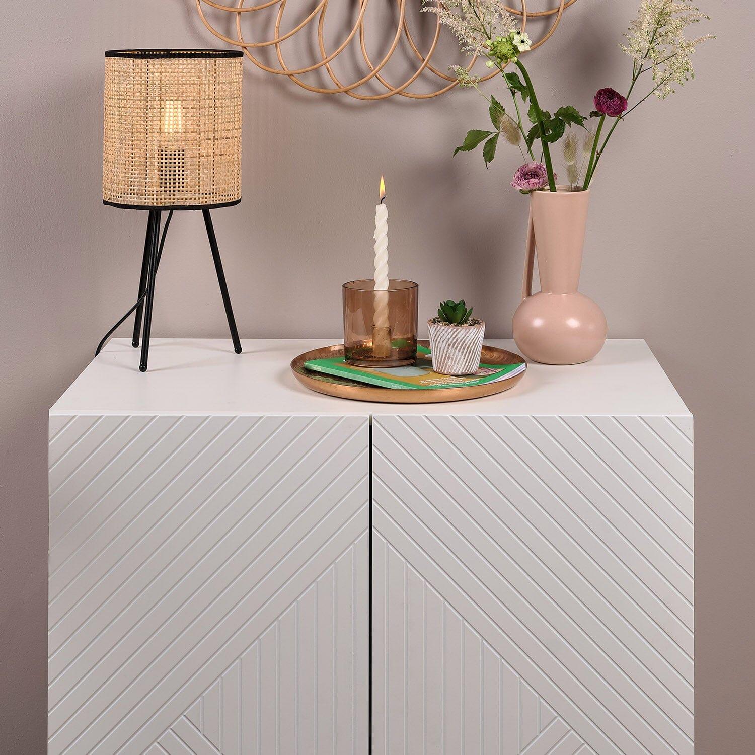 Jack 2 Door Small Sideboard - Geometric White - Image 5