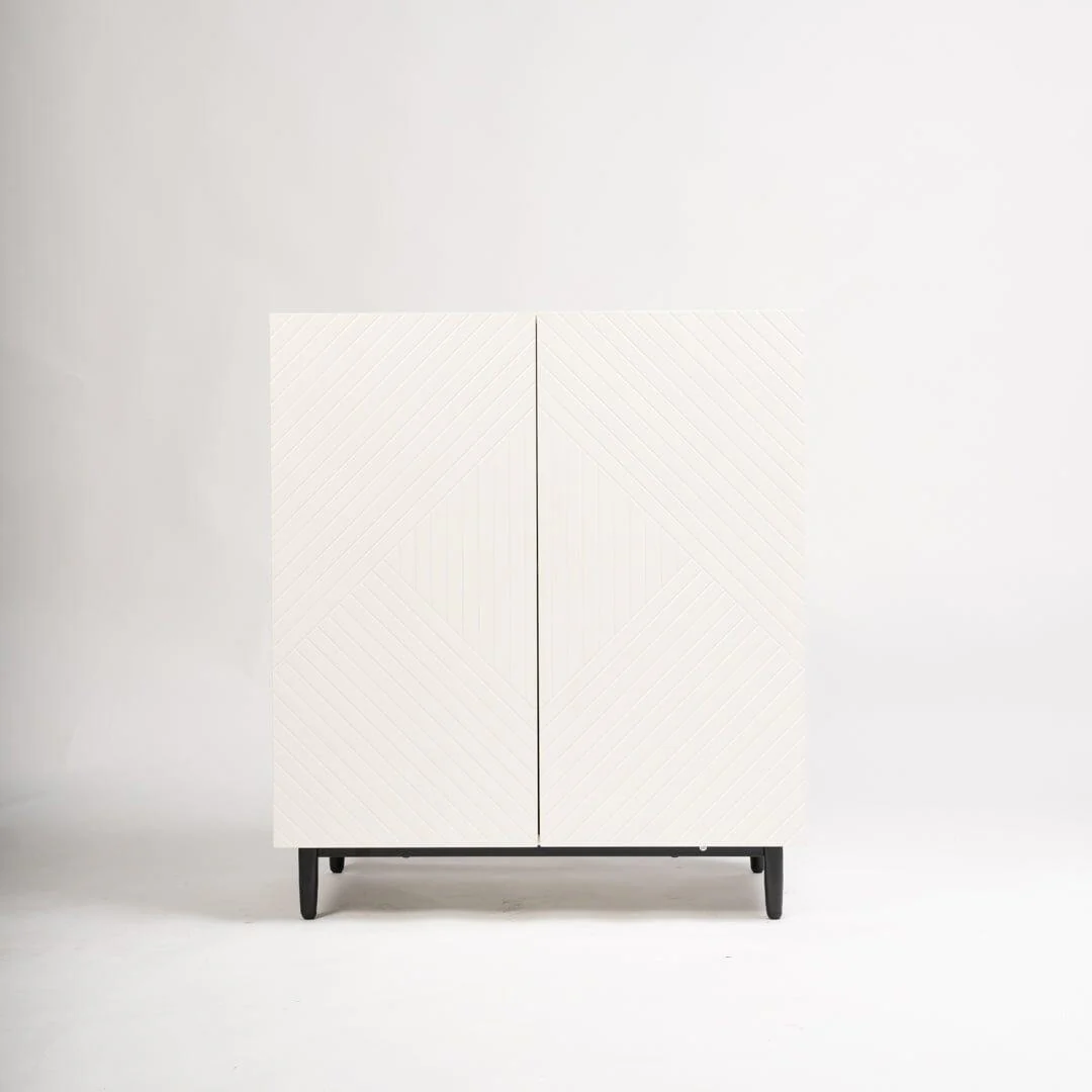 Jack 2 Door Small Sideboard - Geometric White - Image 7