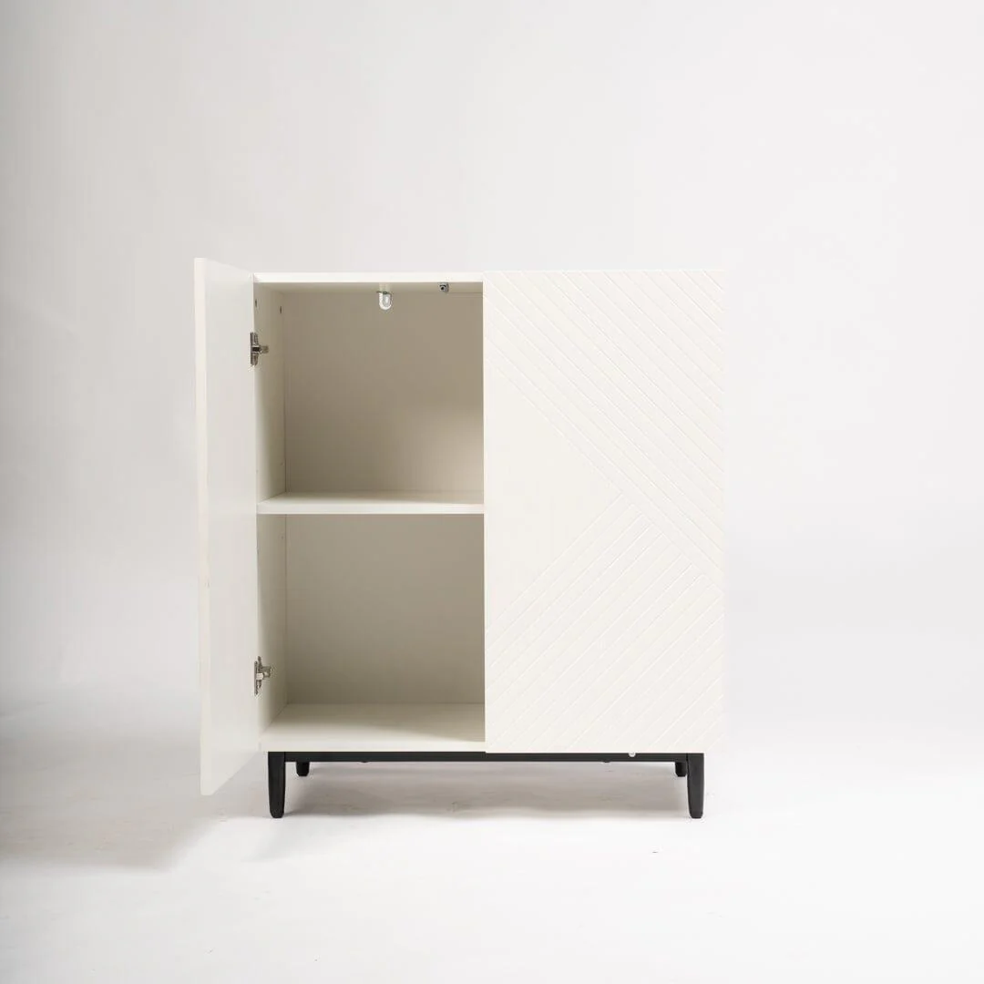 Jack 2 Door Small Sideboard - Geometric White - Image 8